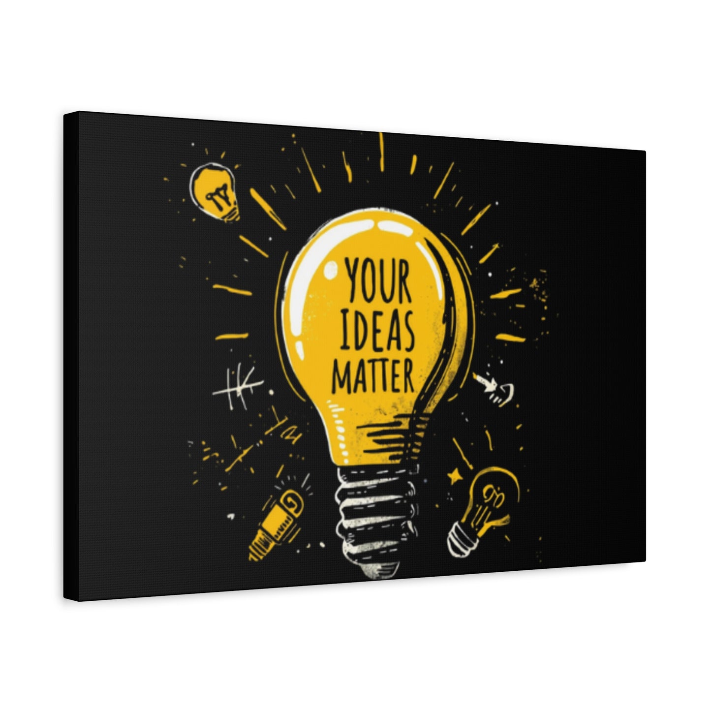 Your Ideas Matter lightbulb Matte Canvas
