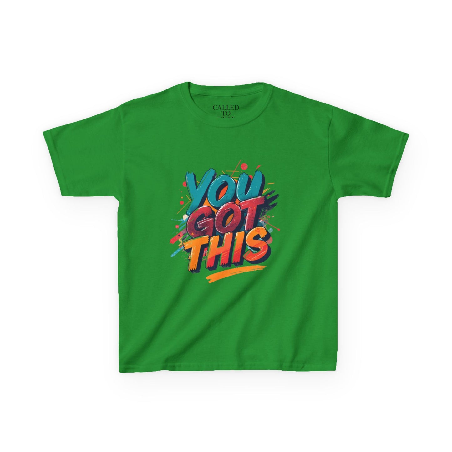 You Got This Kids Tee | Colorful Hand-Lettered Brush Script, Paint Splatters