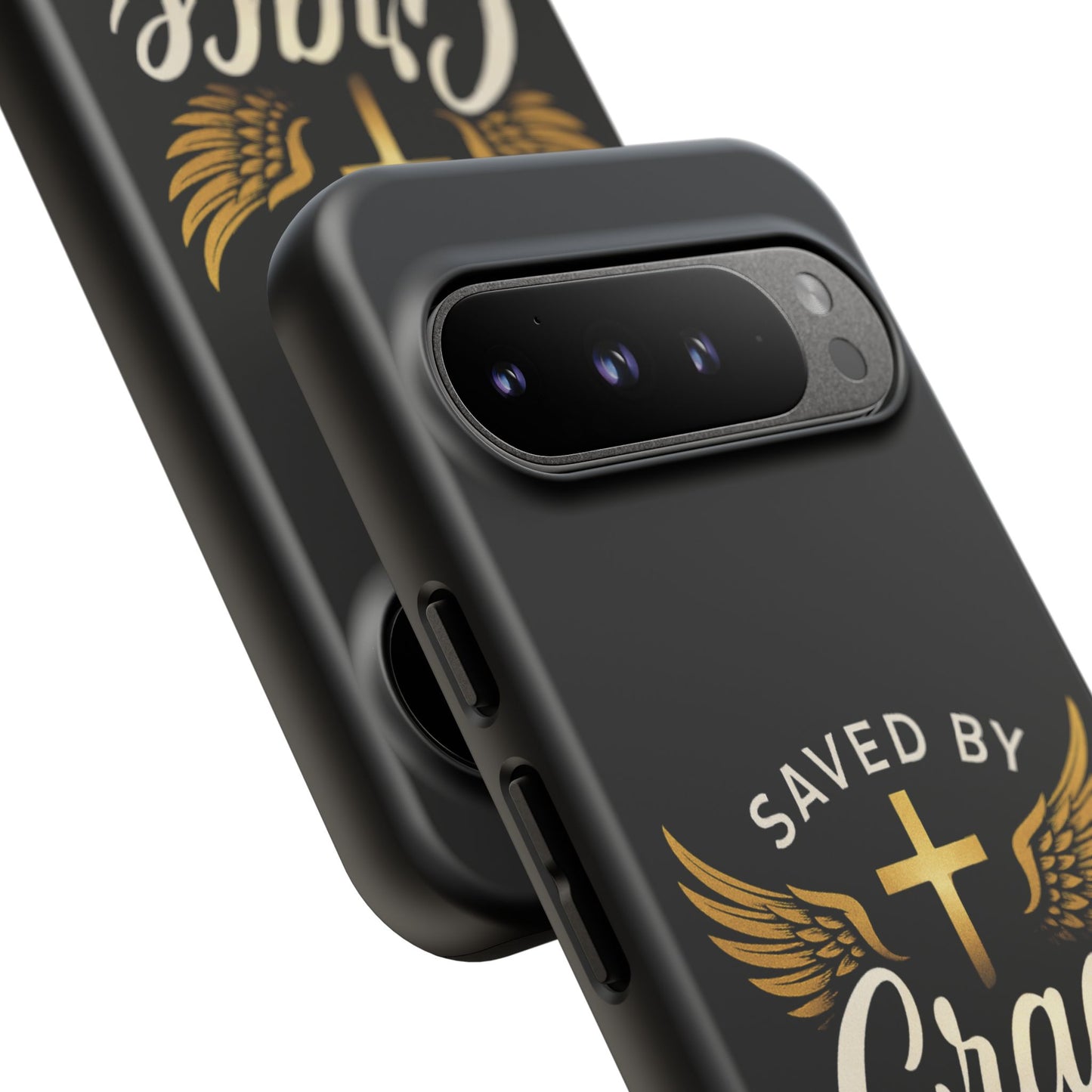 Christian Phone Case - Saved by Grace Design, Unique Gift for Believers, Inspirational Accessory, Stylish Christian Decor