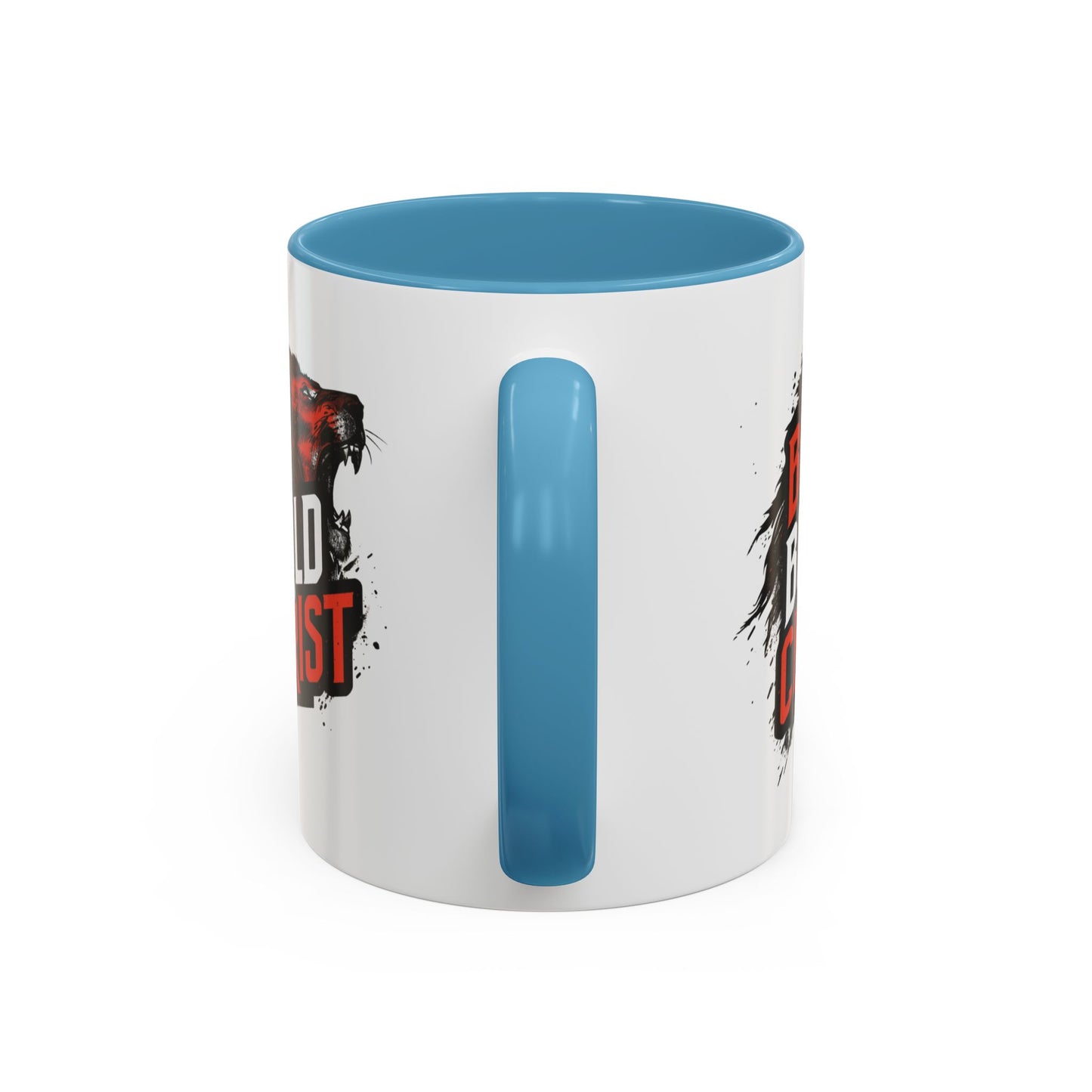 Be Bold in Christ Mug | Christian Faith Coffee Mug, Wolf Graphic Accent Mug