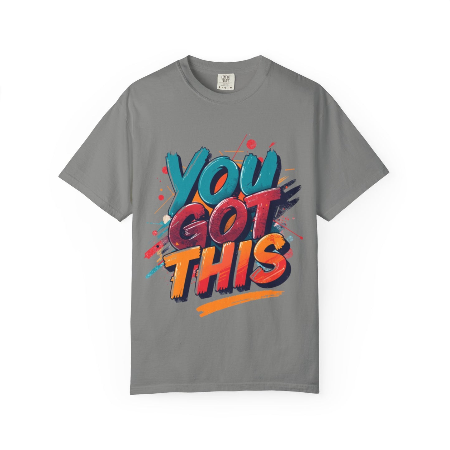 You Got This T-Shirt | Motivational Typography Tee, Colorful Brushstroke Design