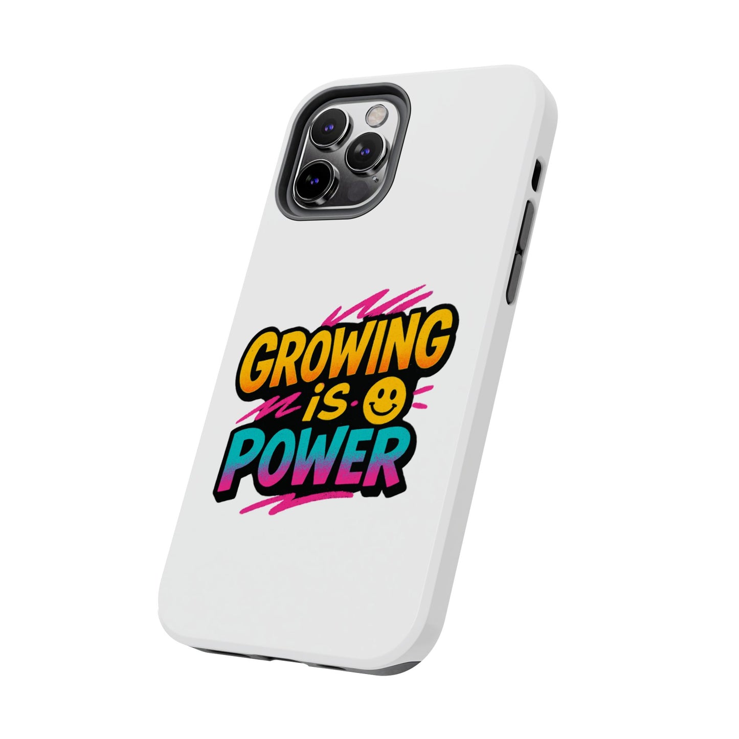 Empowering Tough Phone Case - 'Growing is Power' - Motivational Gifts, Unique Phone Accessories, Phone Protector, Gift for Teens