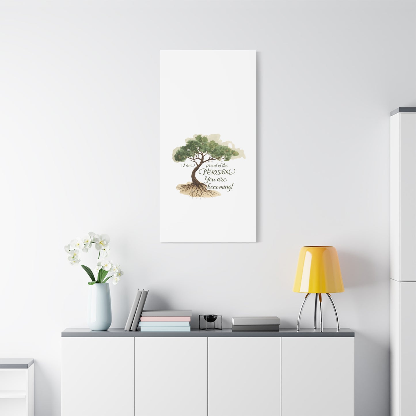 Tree of Growth Inspirational Quote Matte Canvas