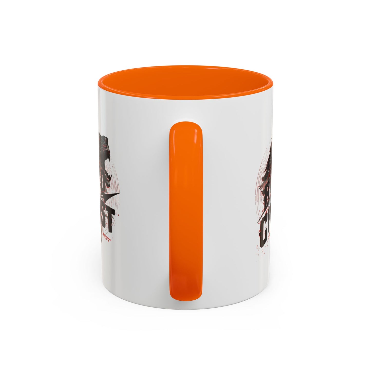 Be Bold In Christ mug | Christian wolf graphic, black accented coffee mug