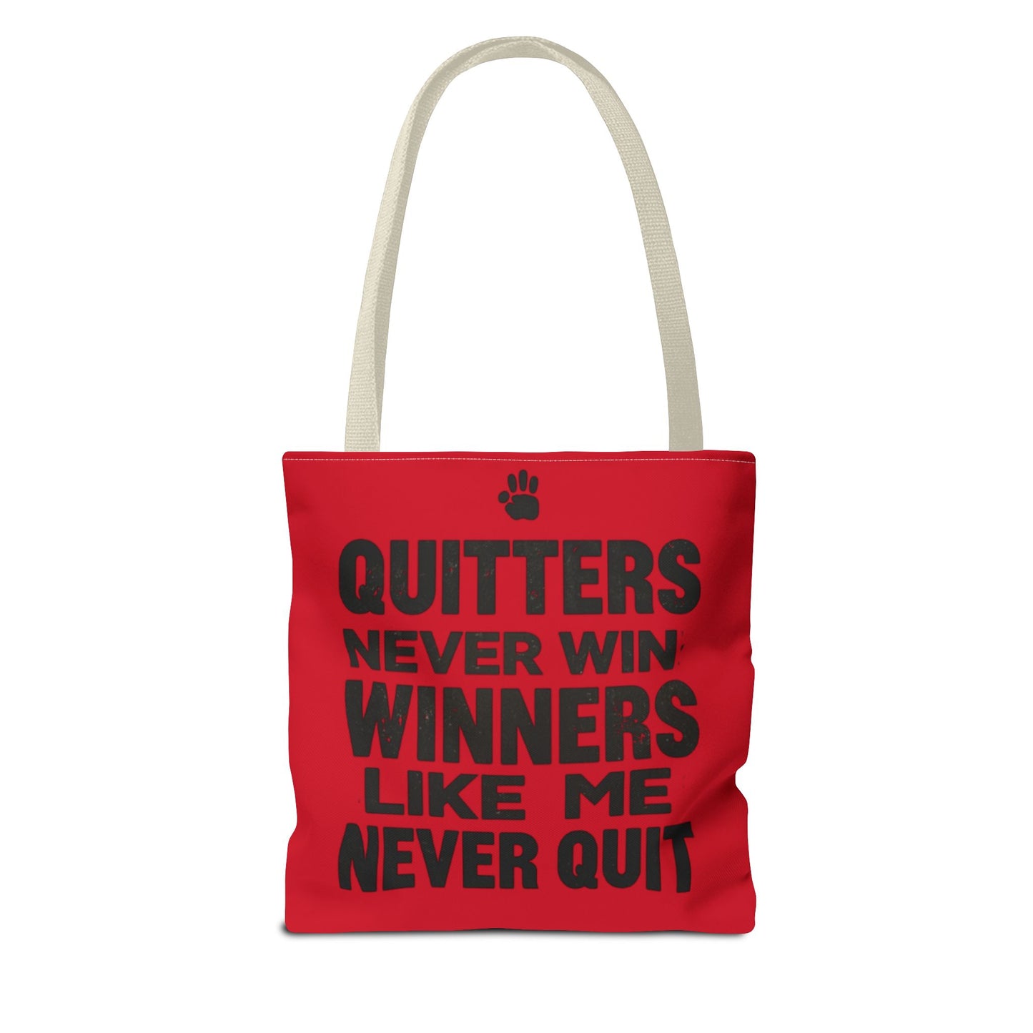 Rallying Cry Hand-Lettered Tote Bag | Bold Red All-Over Print