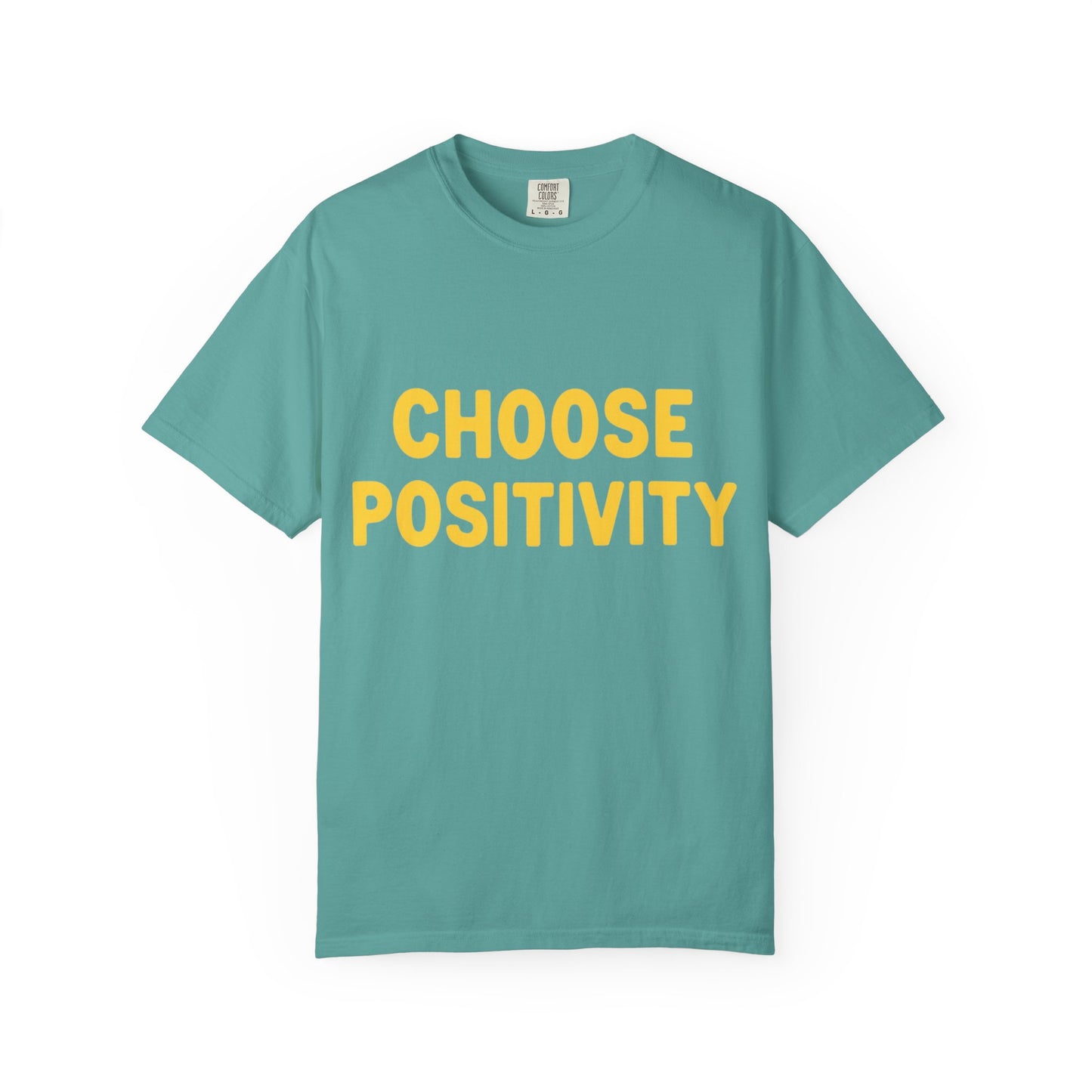 Choose Positivity T-shirt | Positive Quote Tee, Yellow Block Letters