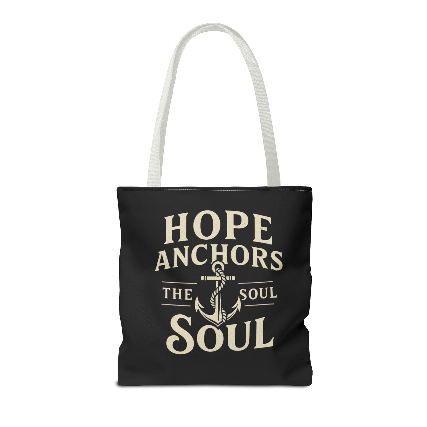 Inspirational Tote Bag - Hope Anchors the Soul, Everyday Use, Beach Bag, Travel Companion