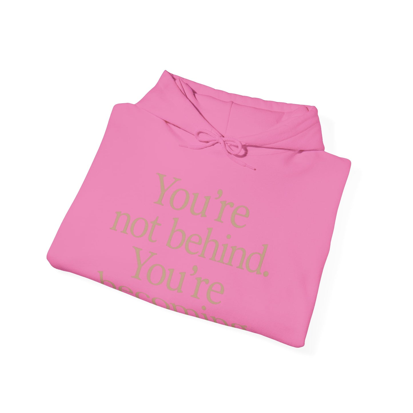 Motivational Hoodie - You're Not Behind, You're Becoming | Unisex Sweatshirt for Growth, Gift for Friends