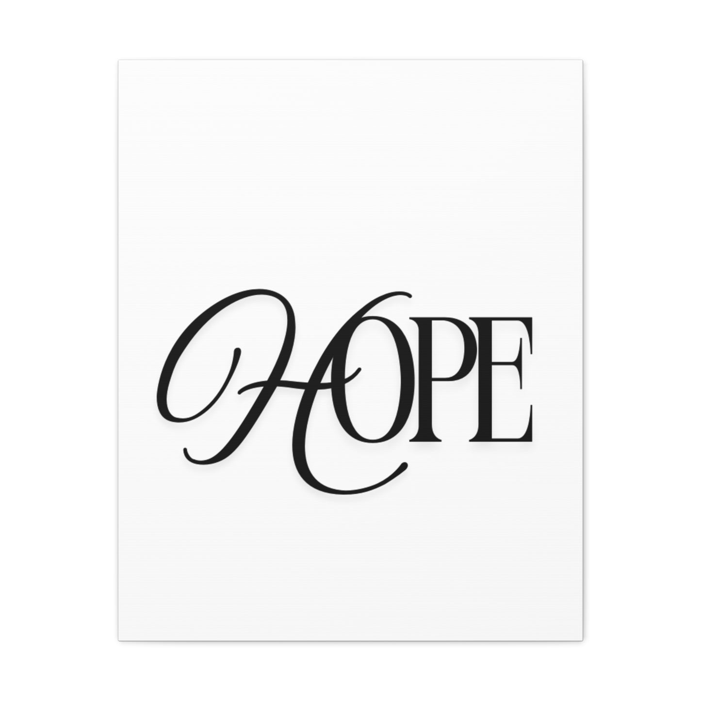 Hope Script Wall Art Canvas | Matte Stretched Canvas