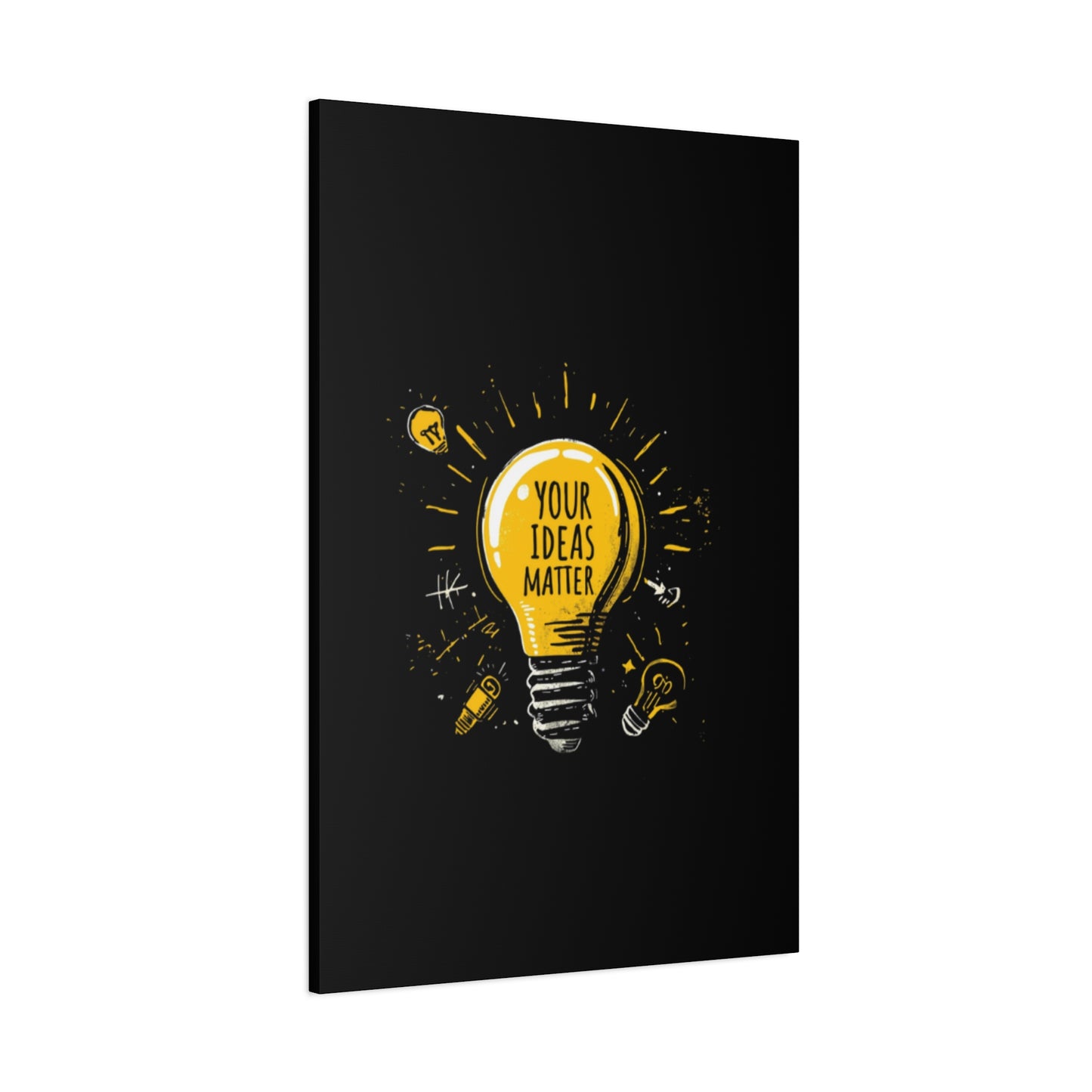 Your Ideas Matter lightbulb Matte Canvas