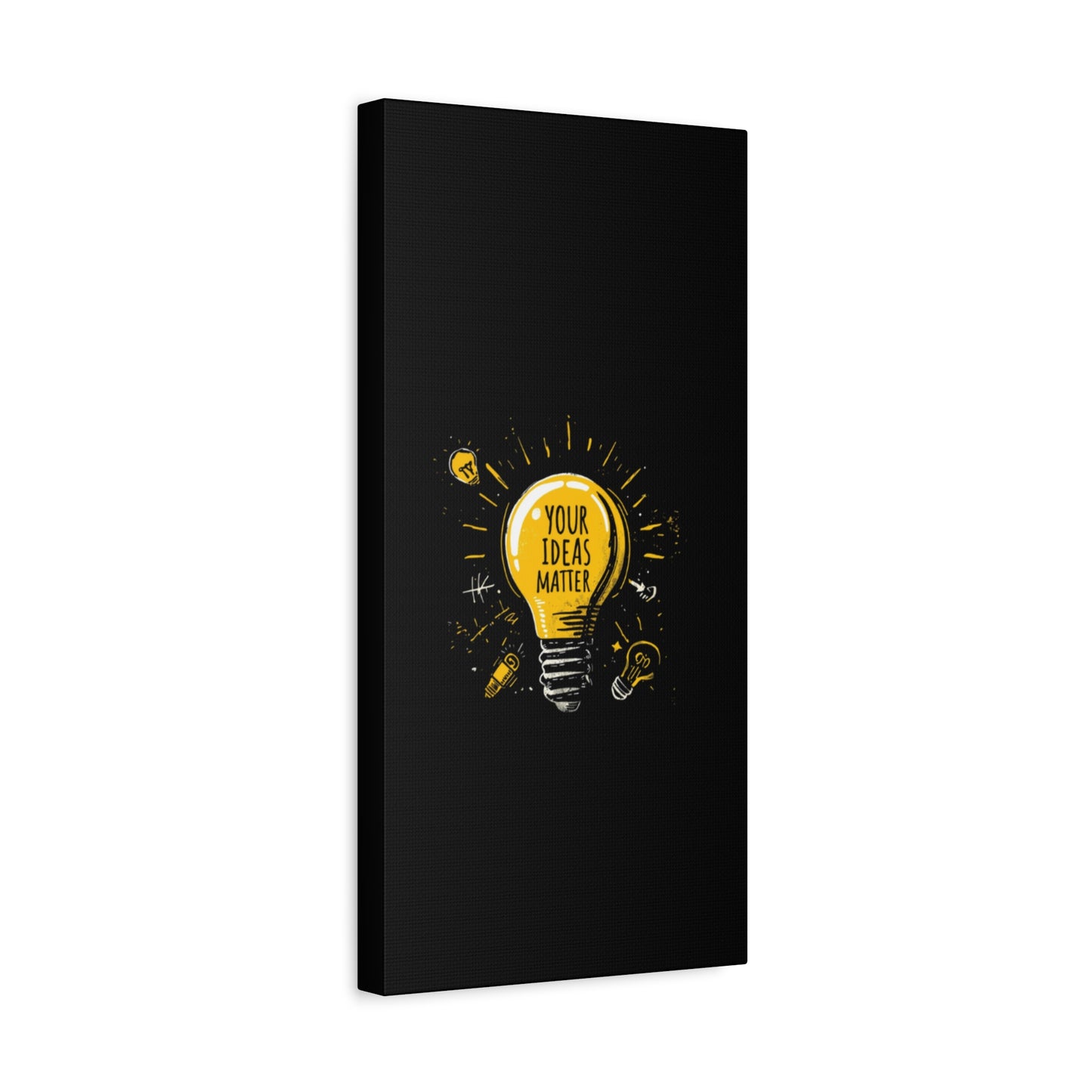 Your Ideas Matter lightbulb Matte Canvas
