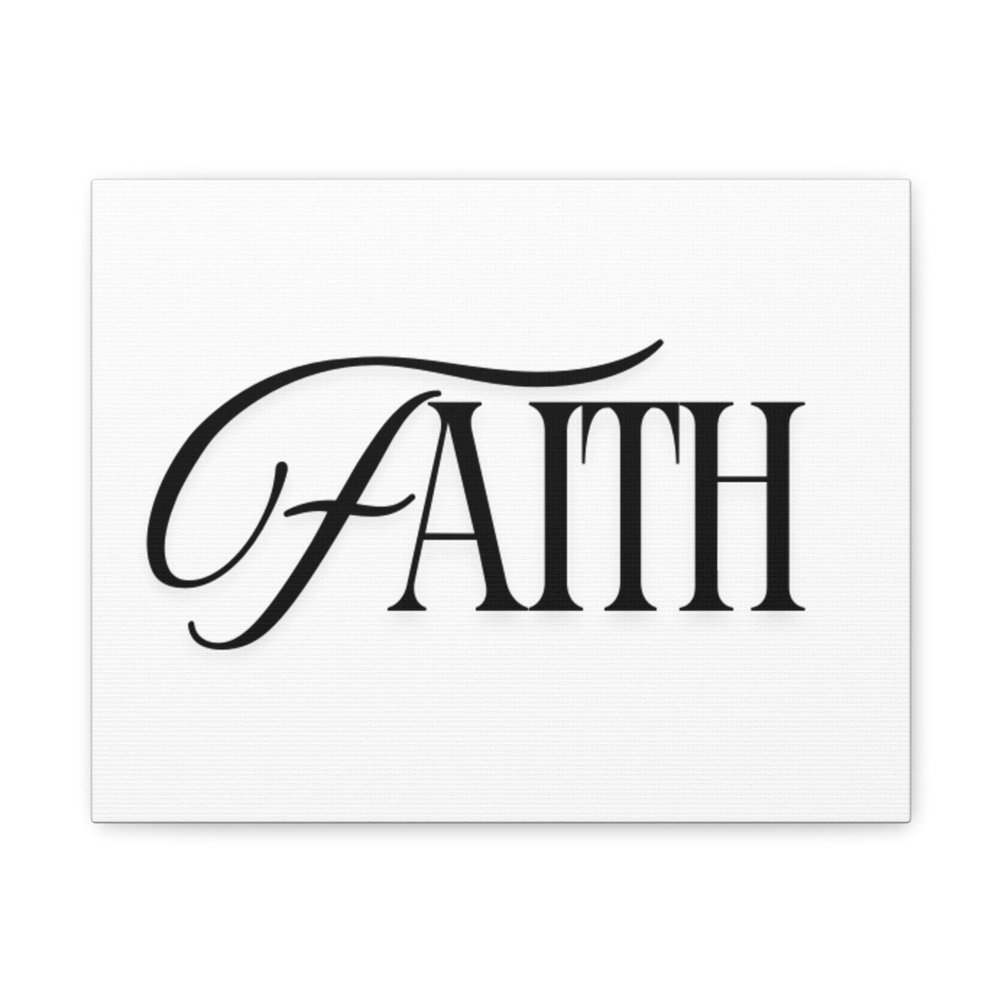 Faith typography wall art Canvas | Matte stretched 1.25"