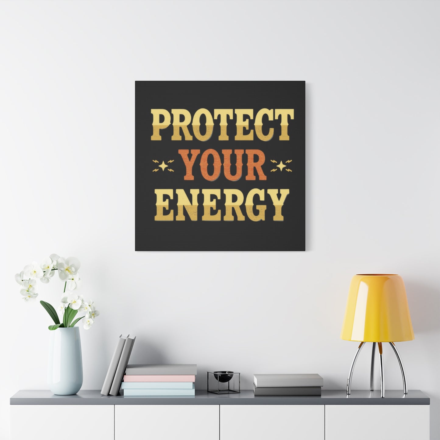 Protect Your Energy Canvas | Matte Stretched Wall Art