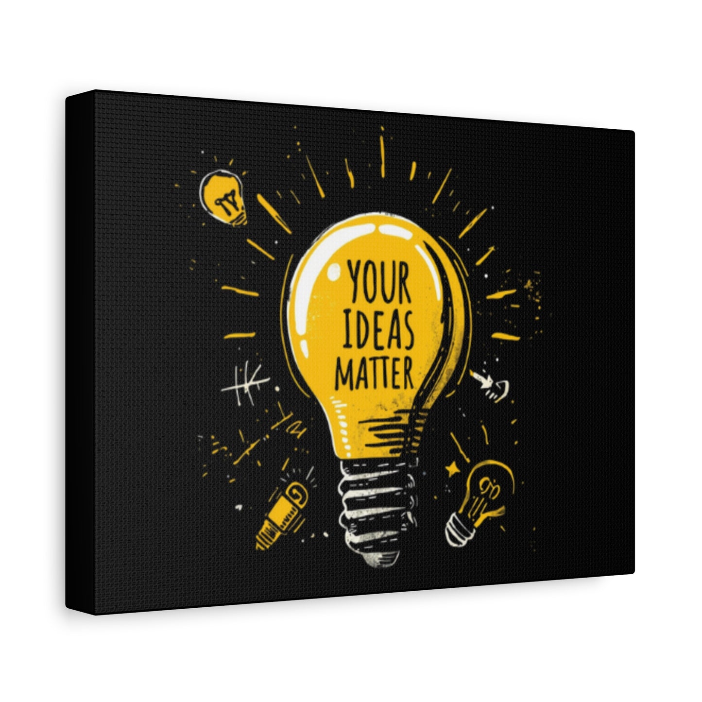 Your Ideas Matter lightbulb Matte Canvas