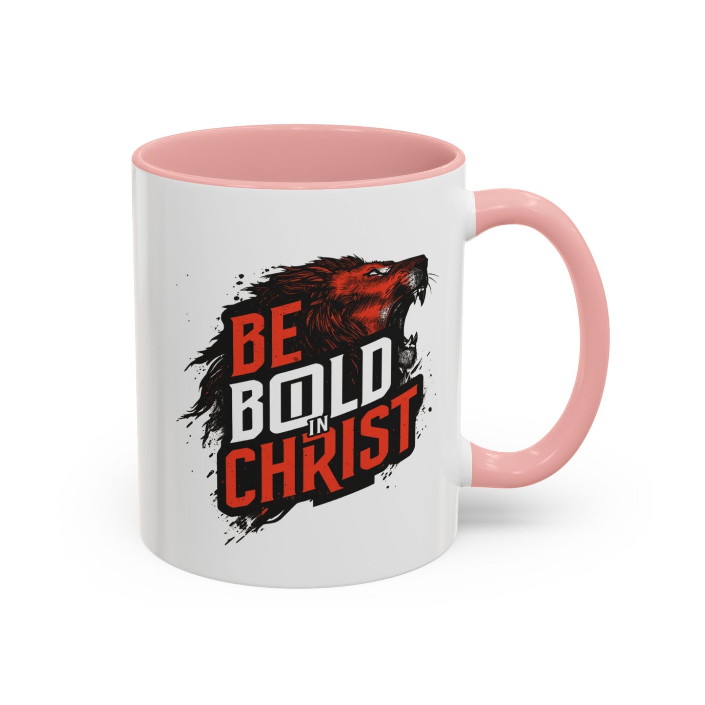 Be Bold in Christ Mug | Christian Faith Coffee Mug, Wolf Graphic Accent Mug