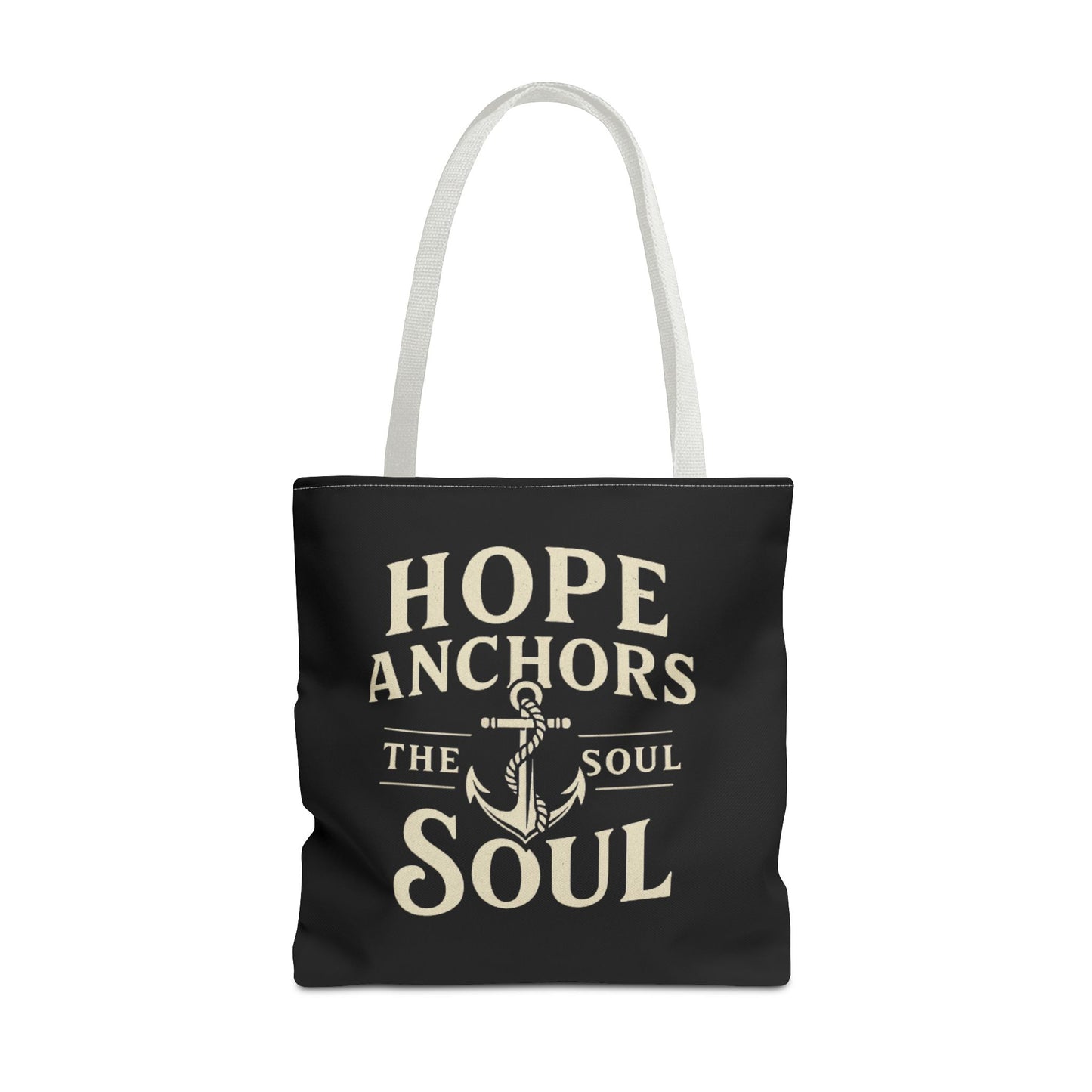 Inspirational Tote Bag - Hope Anchors the Soul, Everyday Use, Beach Bag, Travel Companion
