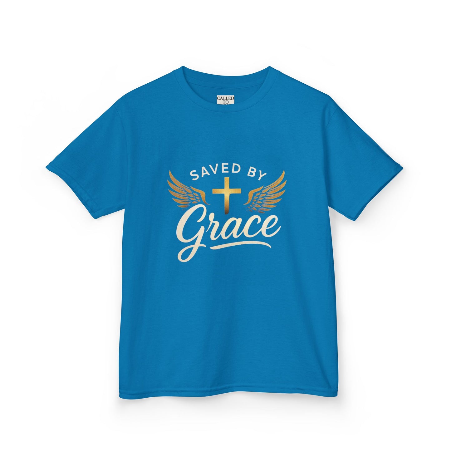 Saved by Grace Kids Tee - Inspirational Children’s Apparel, Faith-Based Gift for Baptism, Birthday, Church Events, Everyday Wear