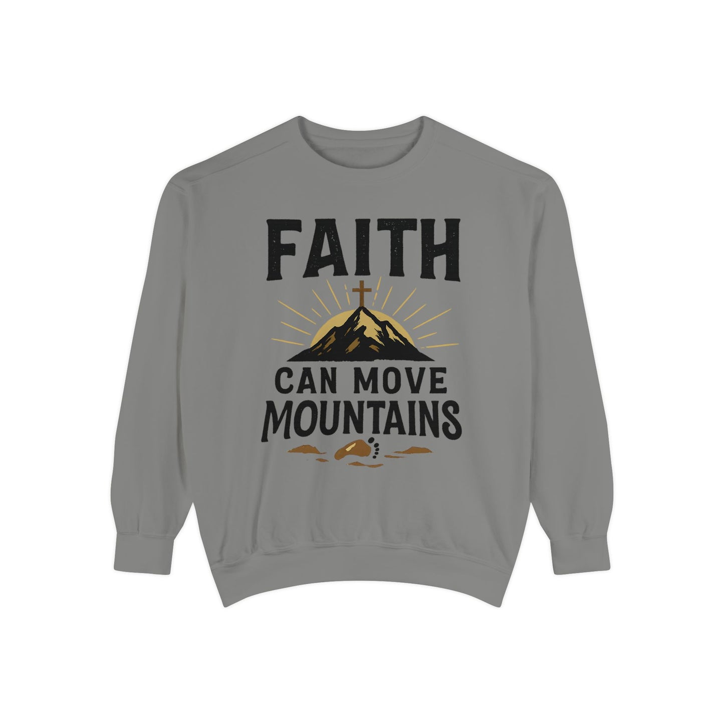 Faith-Inspired Garment-Dyed Sweatshirt | Cozy Christian Apparel, Inspirational Gift, Faith Merchandise, Unisex Crewneck, Casual Sweat