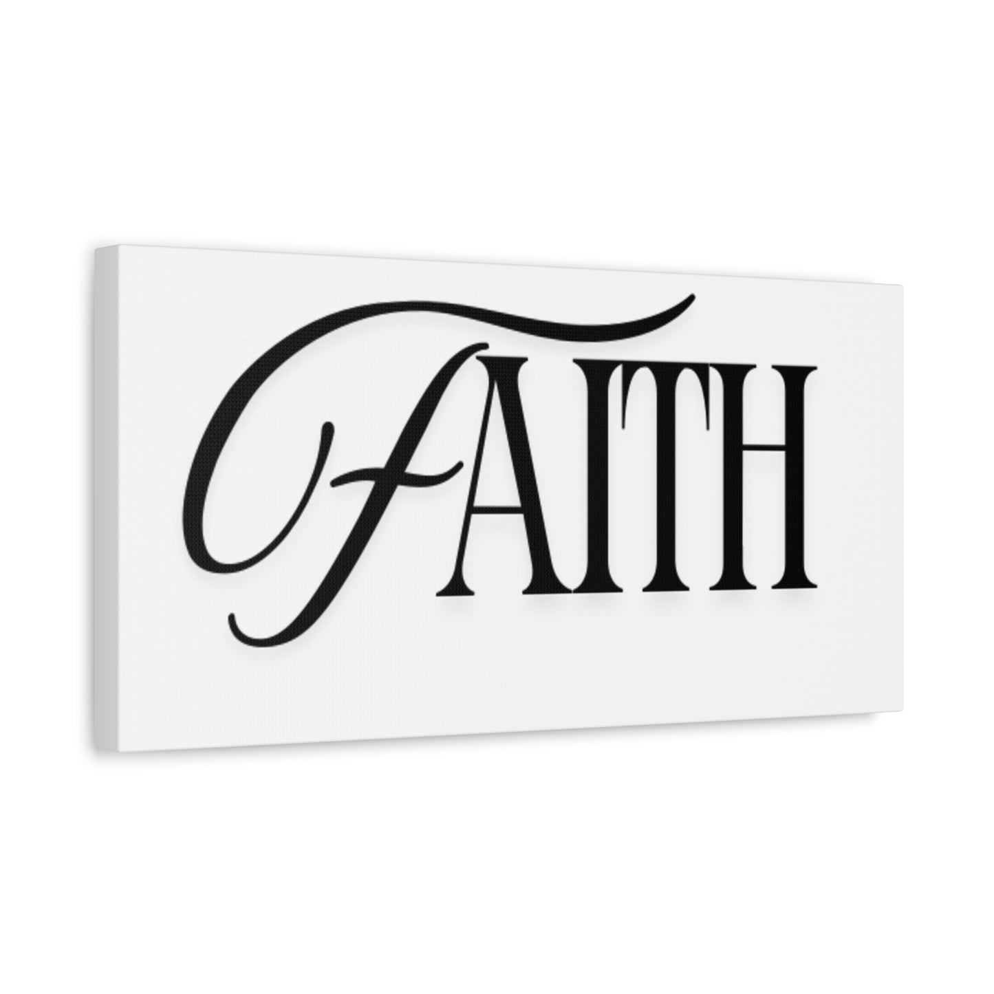 Faith typography wall art Canvas | Matte stretched 1.25"