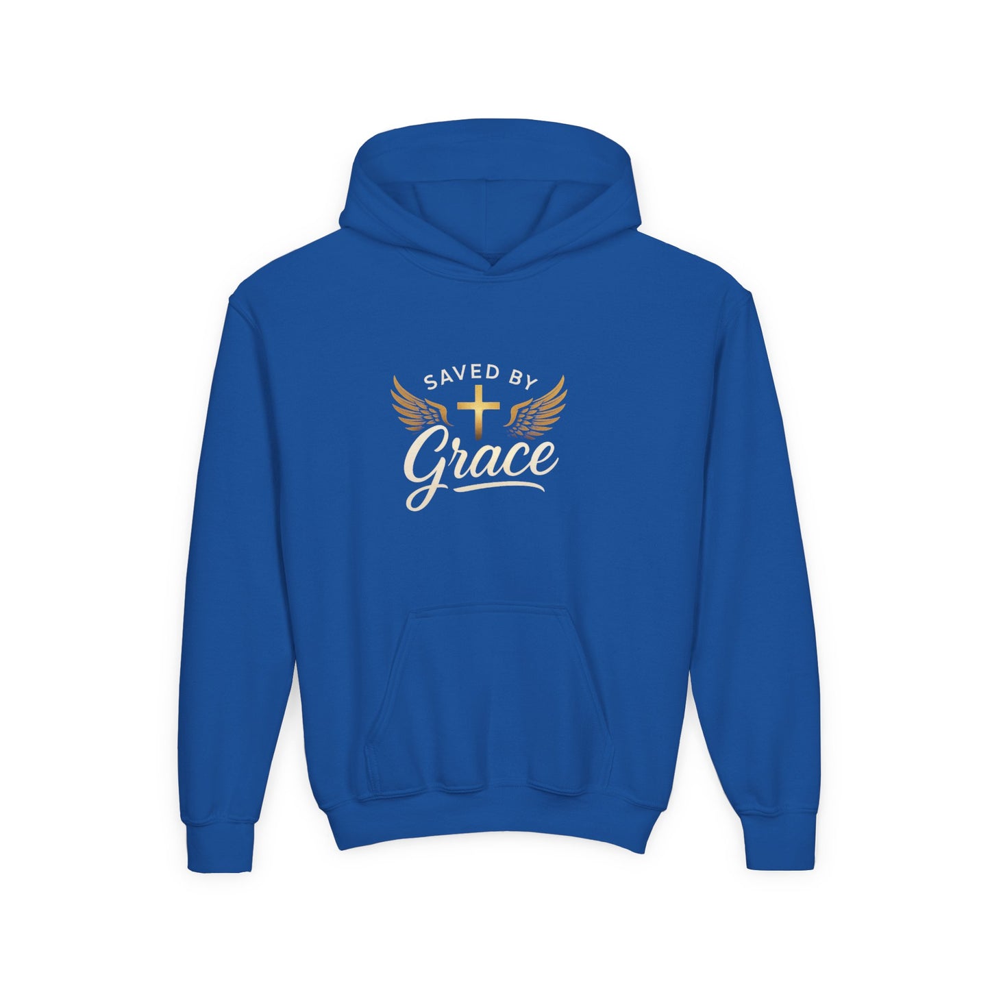 Saved by Grace Youth Hoodie, Inspirational Sweatshirt, Christian Gift, Teen Apparel, Faith-Based Fashion, Hooded Sweatshirt