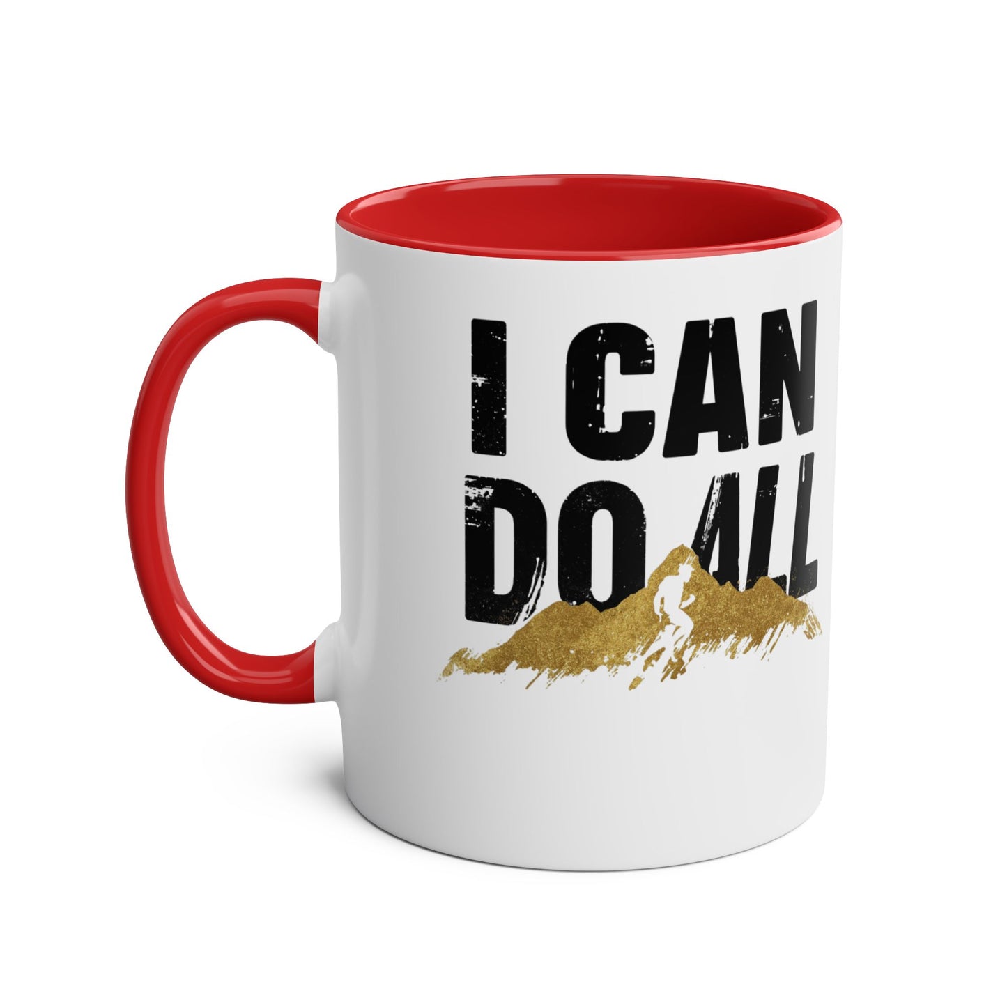I Can Do All Mountains mug | Coffee Mug, Red Interior