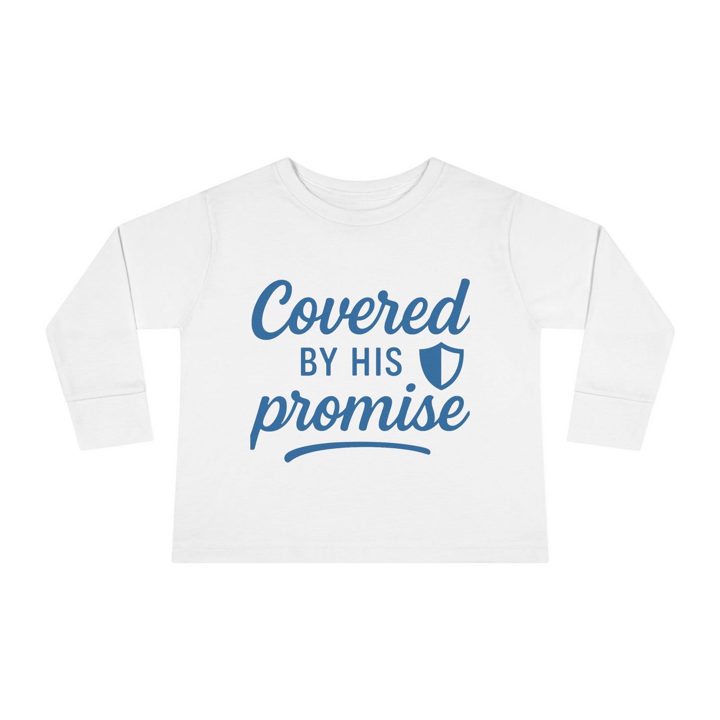 Covered by His Promise Toddler Long Sleeve Tee