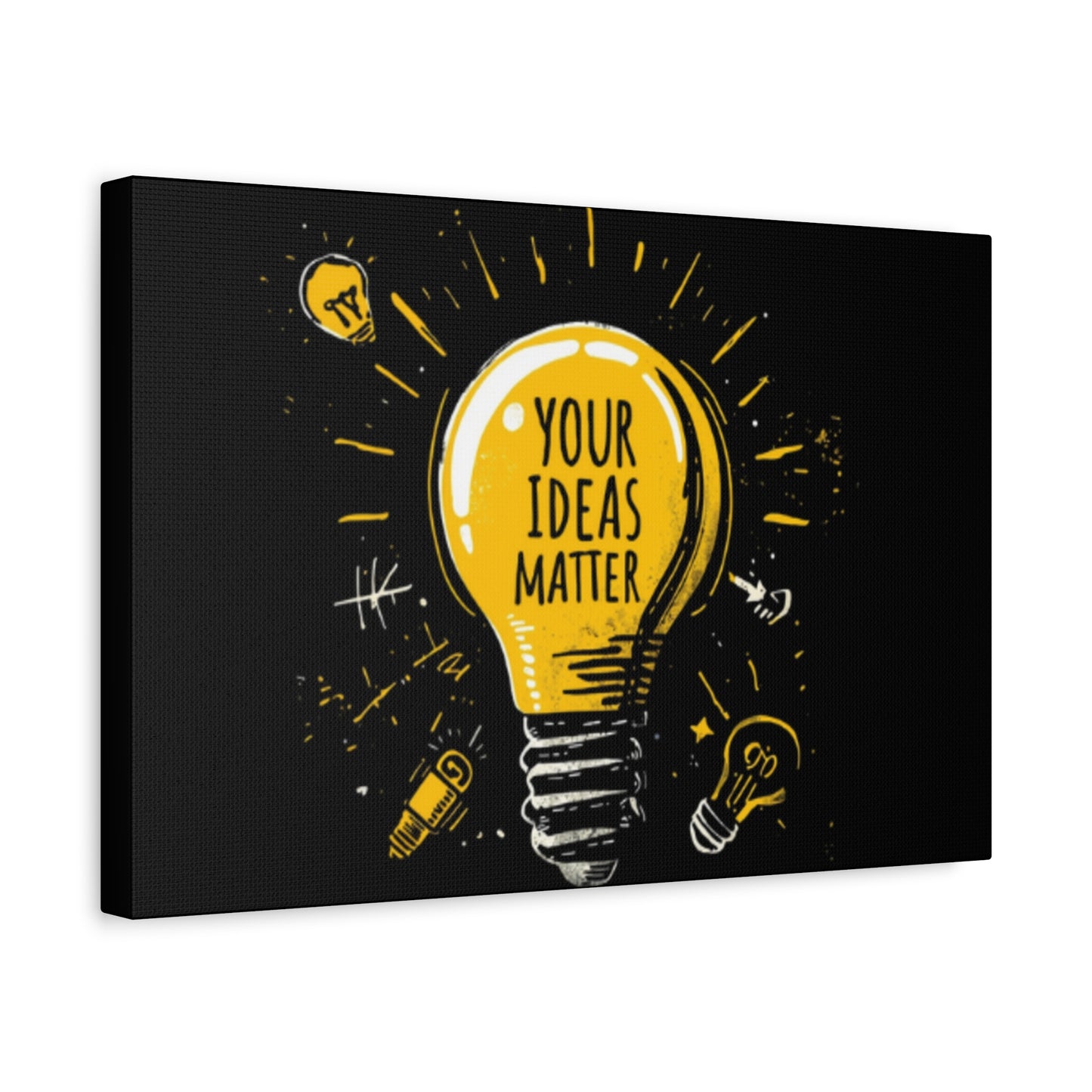 Your Ideas Matter lightbulb Matte Canvas