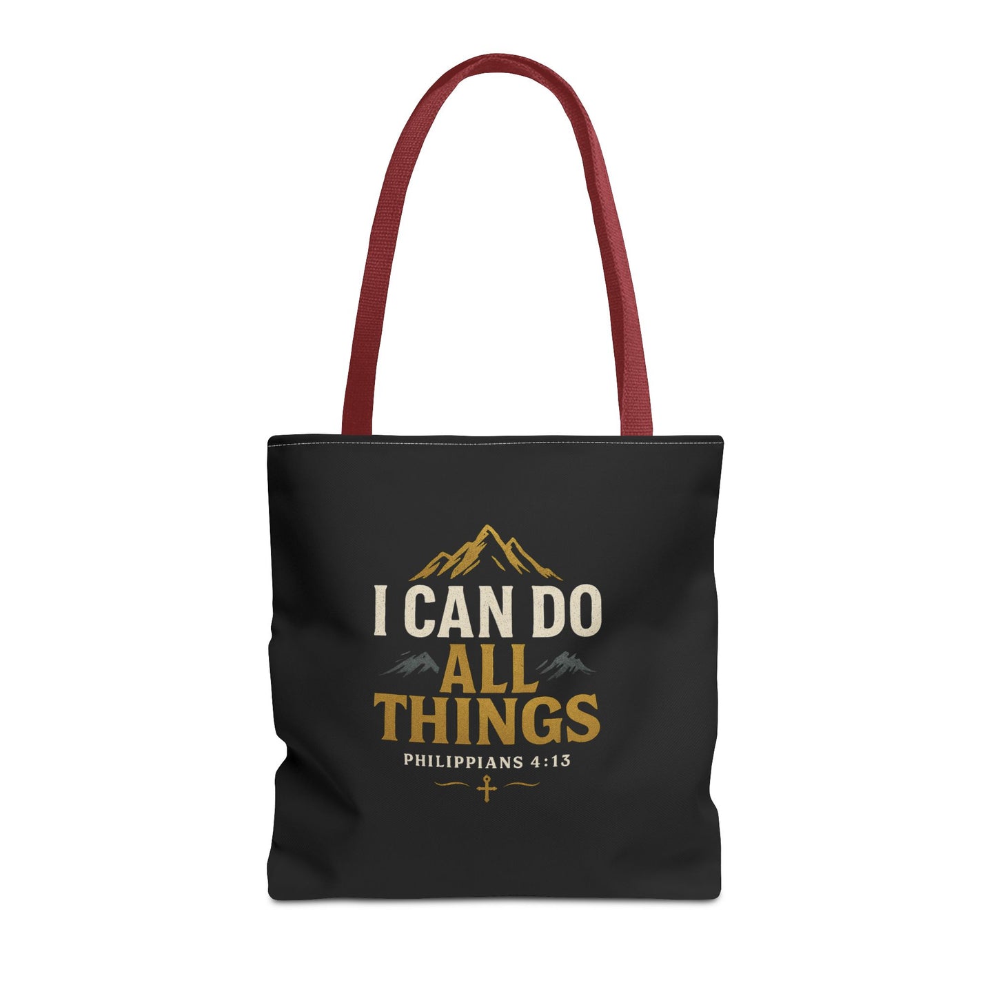 Inspirational Tote Bag with Philippians 4:13 - Motivational Gift for Encouragement, Faith, Bible Quotes, Everyday Use, Church