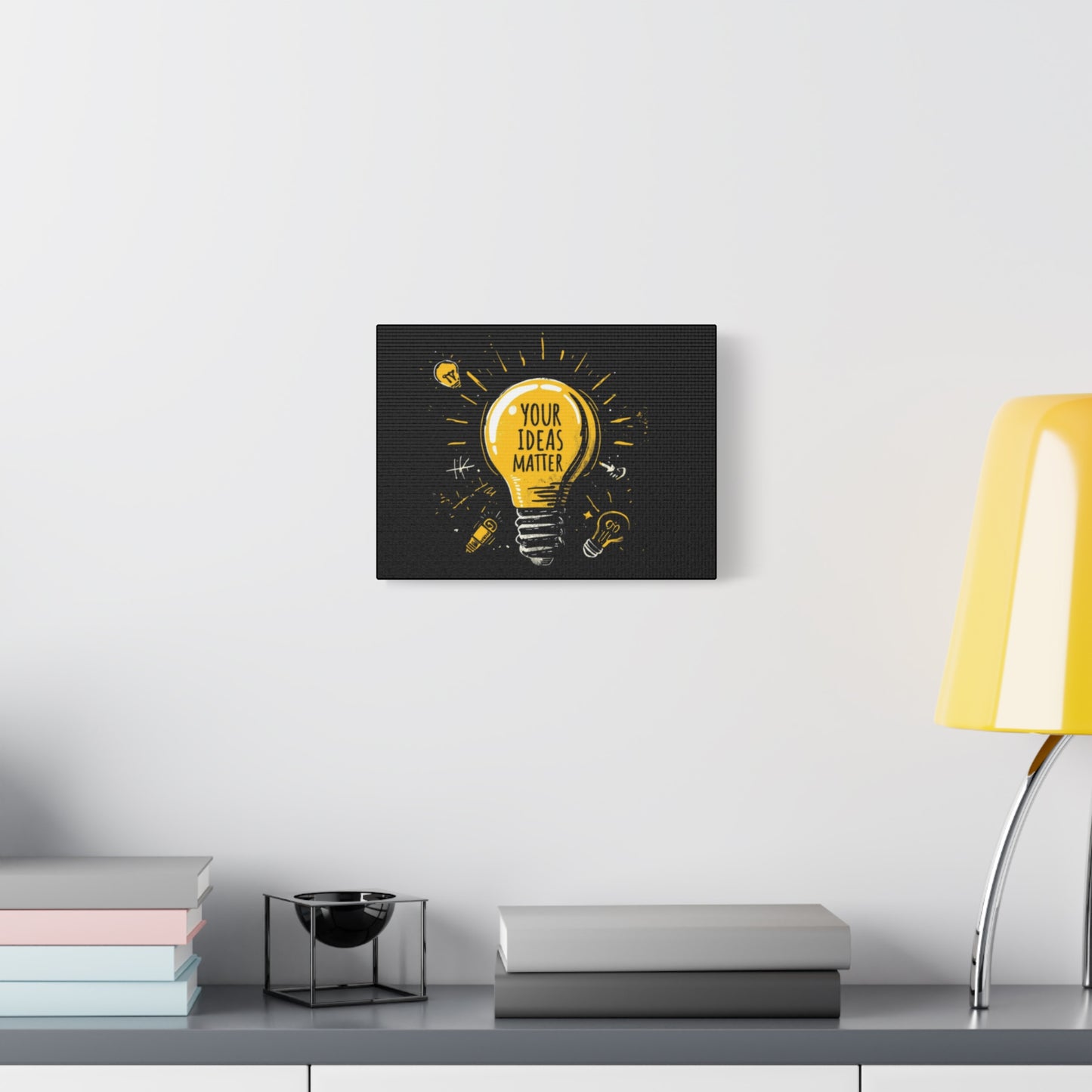 Your Ideas Matter lightbulb Matte Canvas