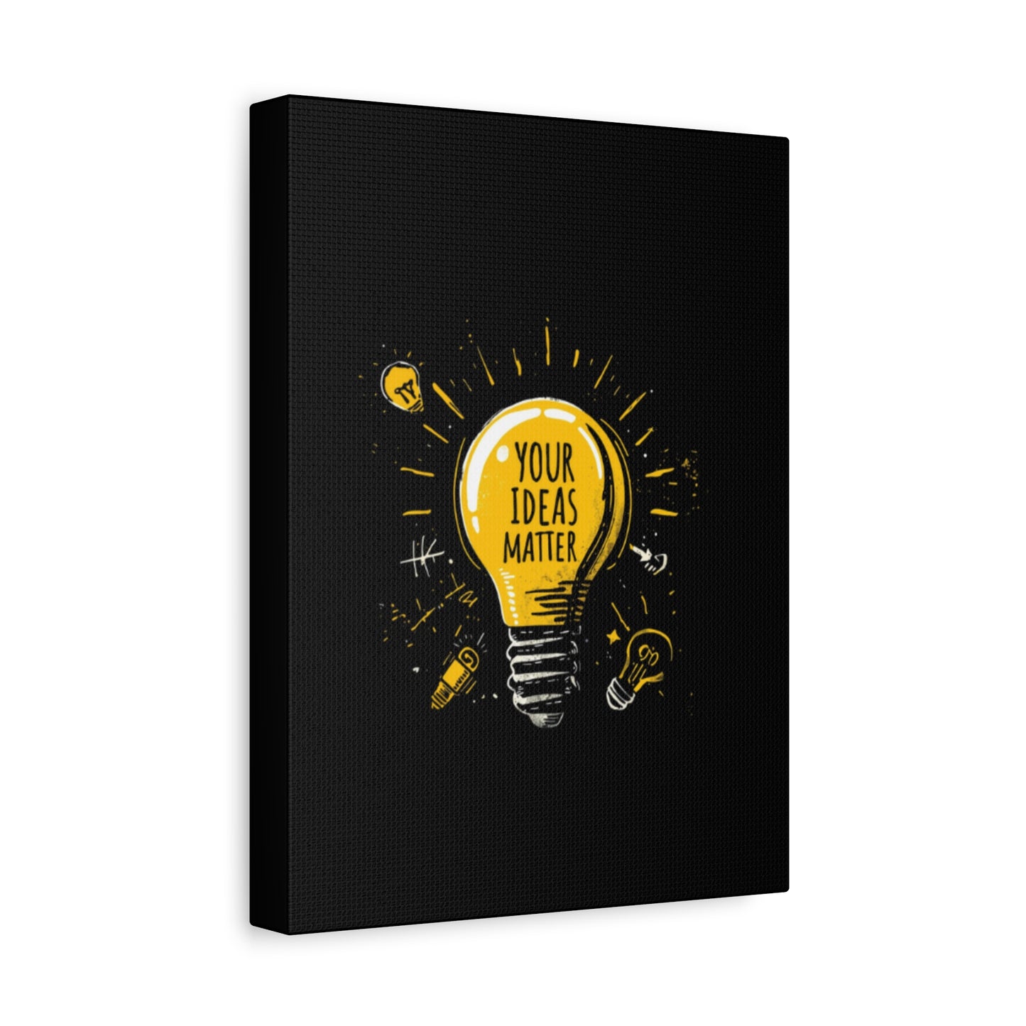 Your Ideas Matter lightbulb Matte Canvas