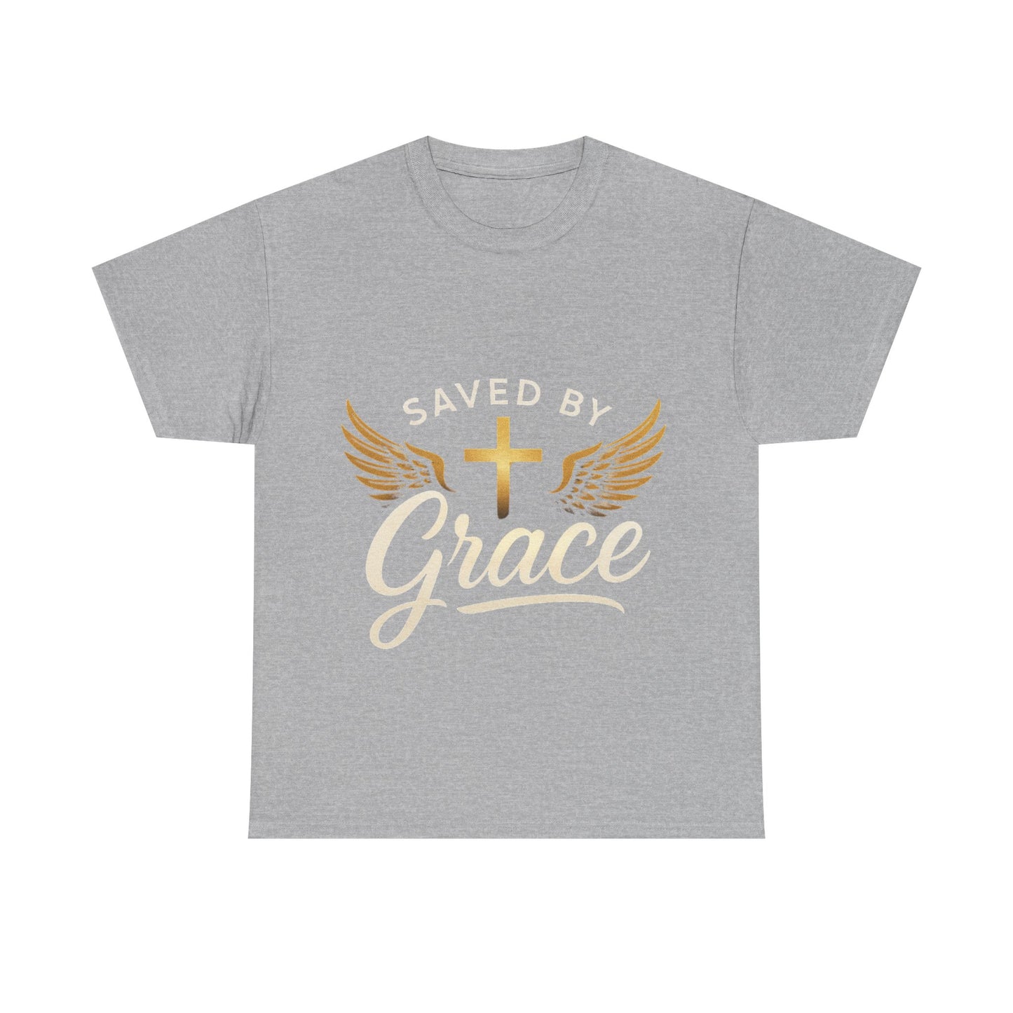 Saved by Grace Unisex Heavy Cotton Tee - Faith Shirt, Christian Apparel, Inspirational Gift, Church Outfit, Religious Tee