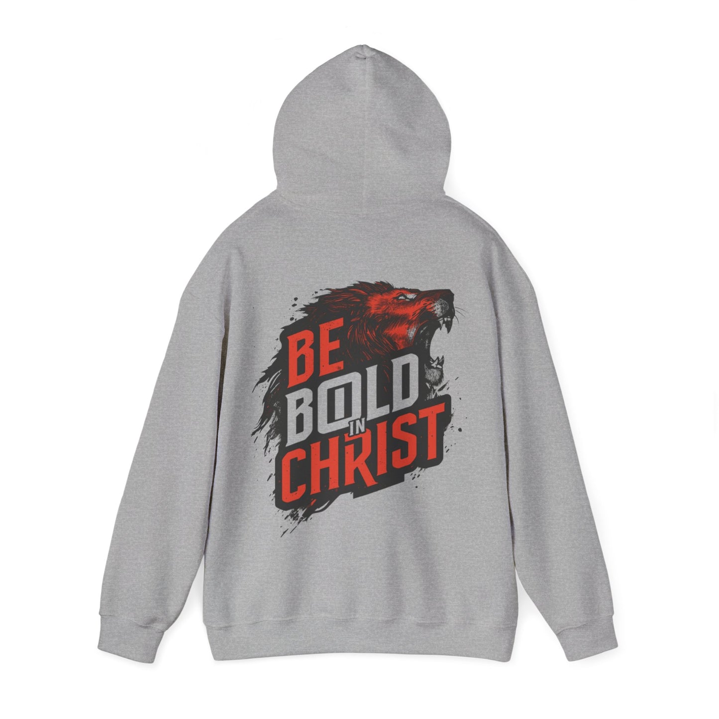Be Bold in Christ Bear Graphic Hoodie | Faith Roaring Bear Sweatshirt