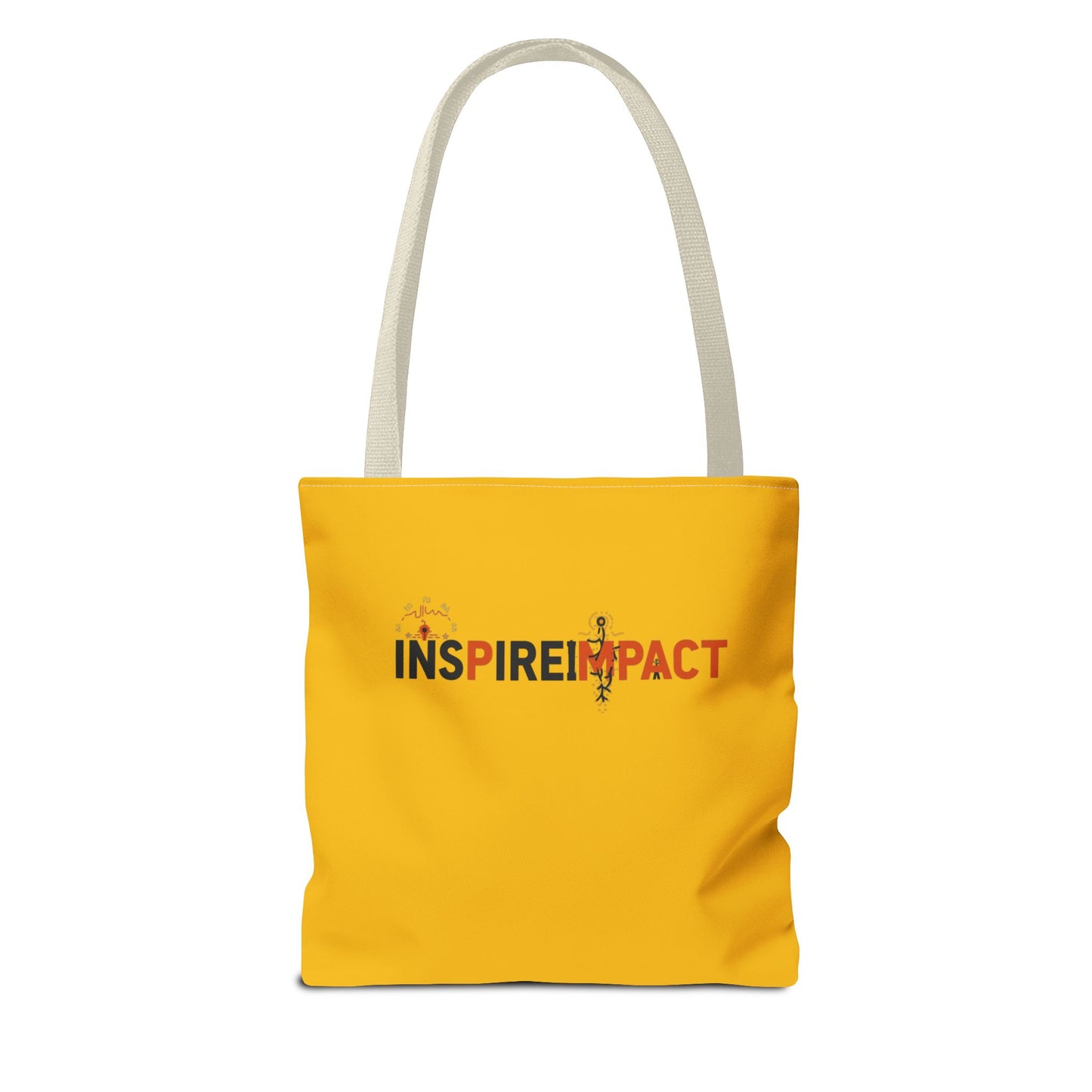 Inspire Impact typography tote bag | motivational slogan tote