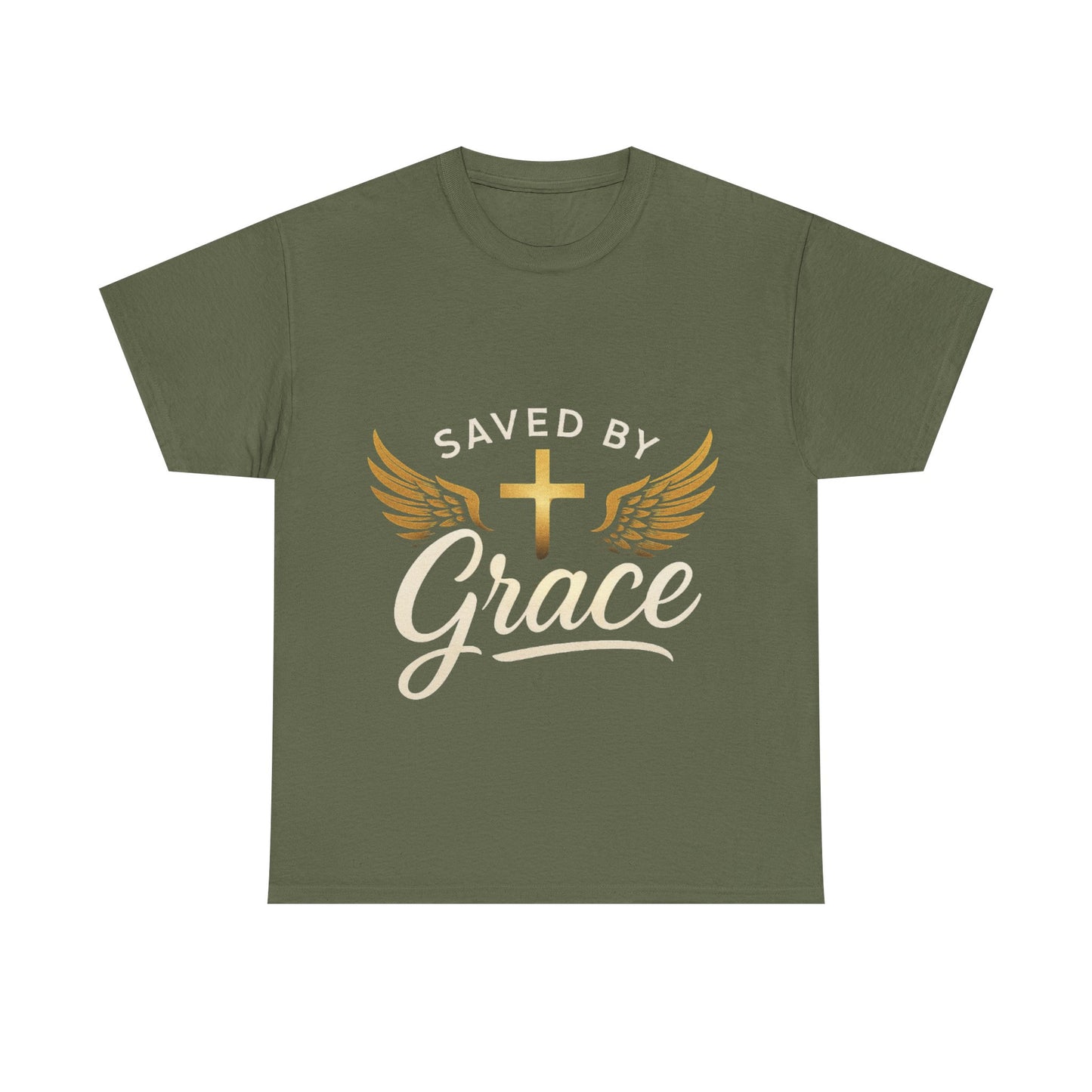 Saved by Grace Unisex Heavy Cotton Tee - Faith Shirt, Christian Apparel, Inspirational Gift, Church Outfit, Religious Tee