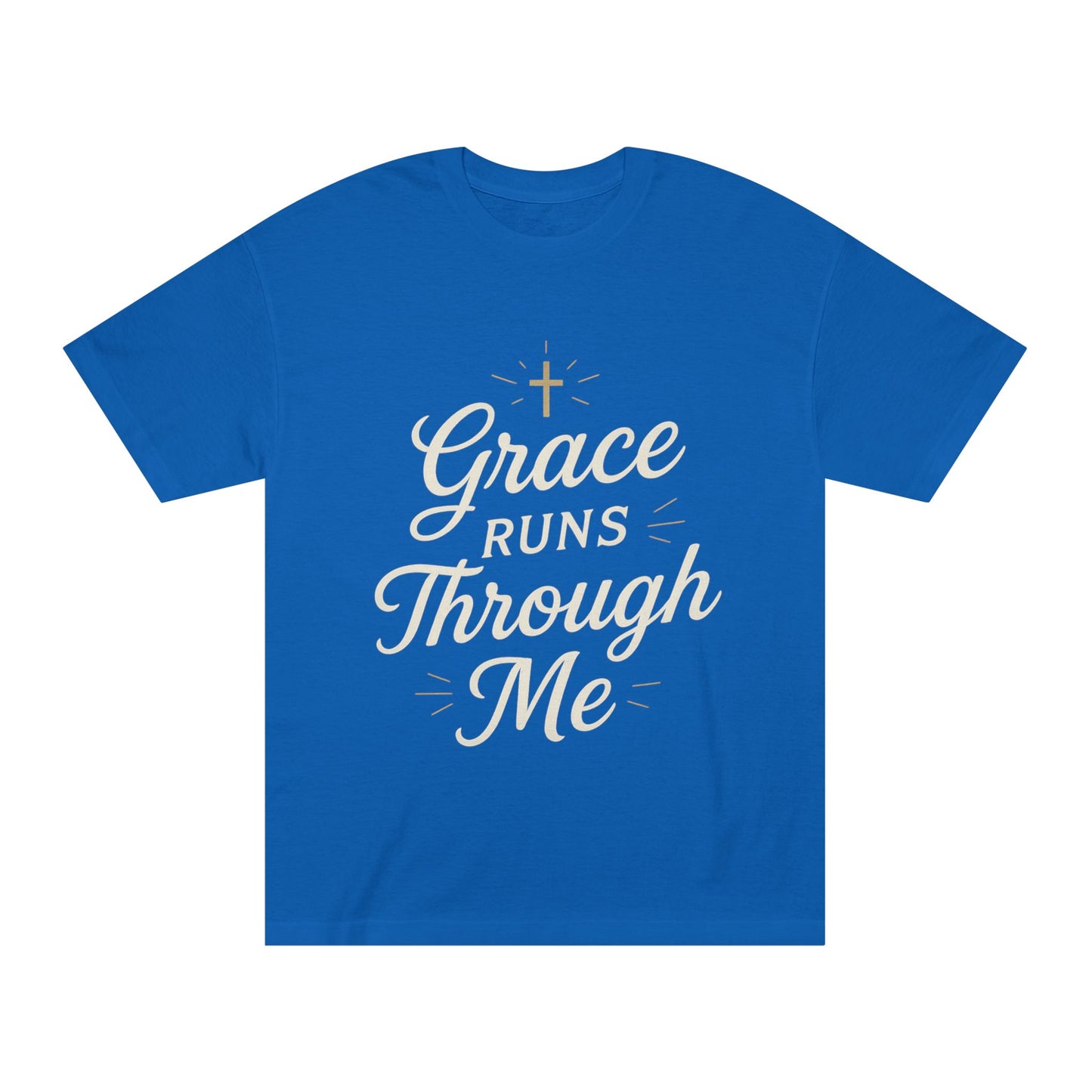 Blue Motivational Unisex Classic Tee with Inspirational Print
