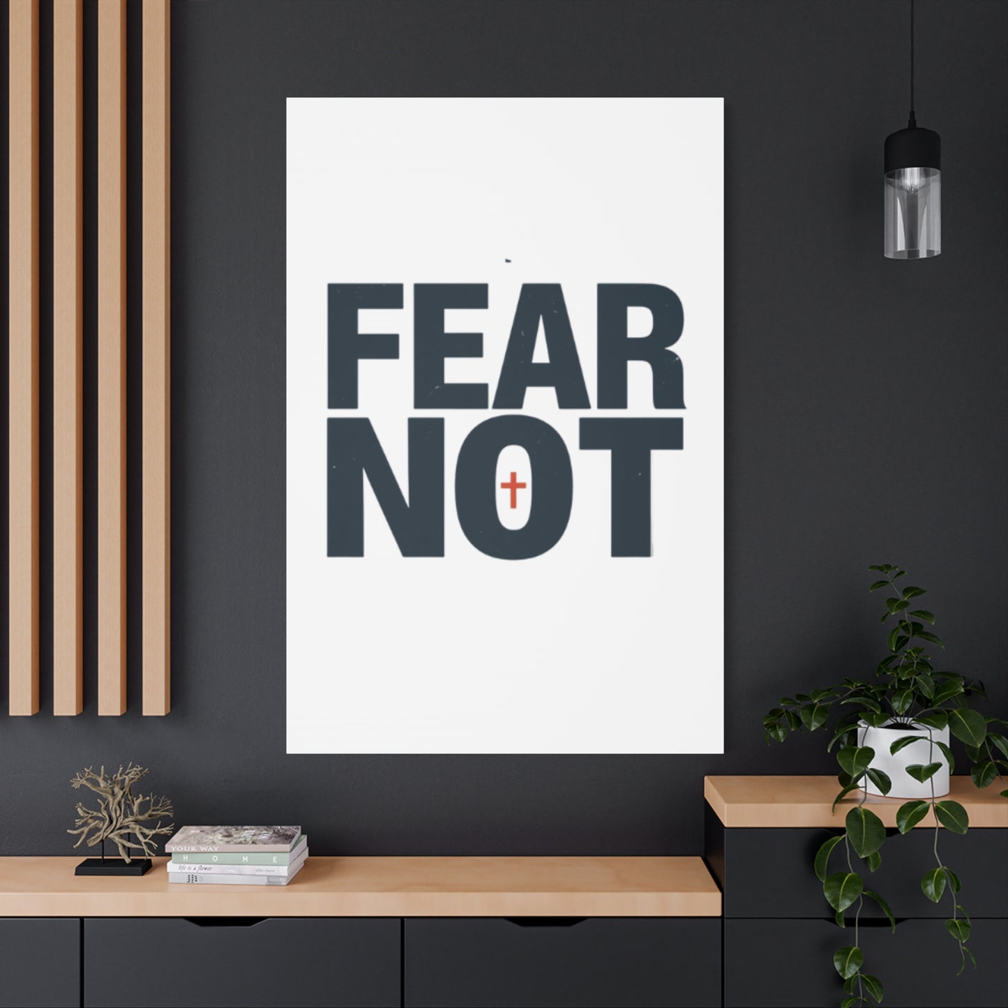 Fear Not canvas | Christian wall art, stretched matte gallery wrap