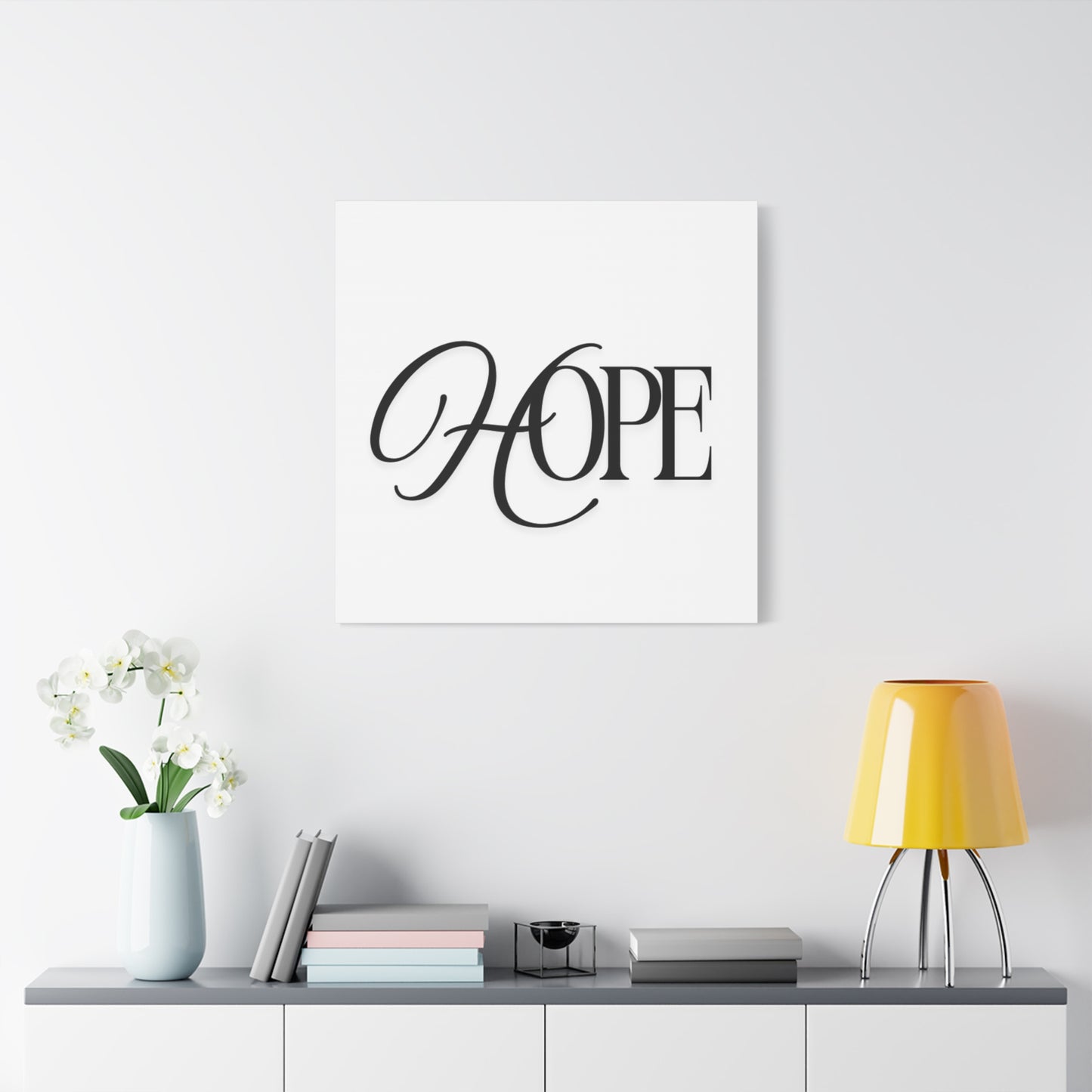 Hope Script Wall Art Canvas | Matte Stretched Canvas