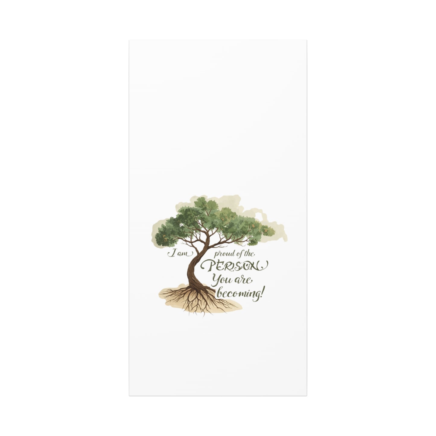 Tree of Growth Inspirational Quote Matte Canvas