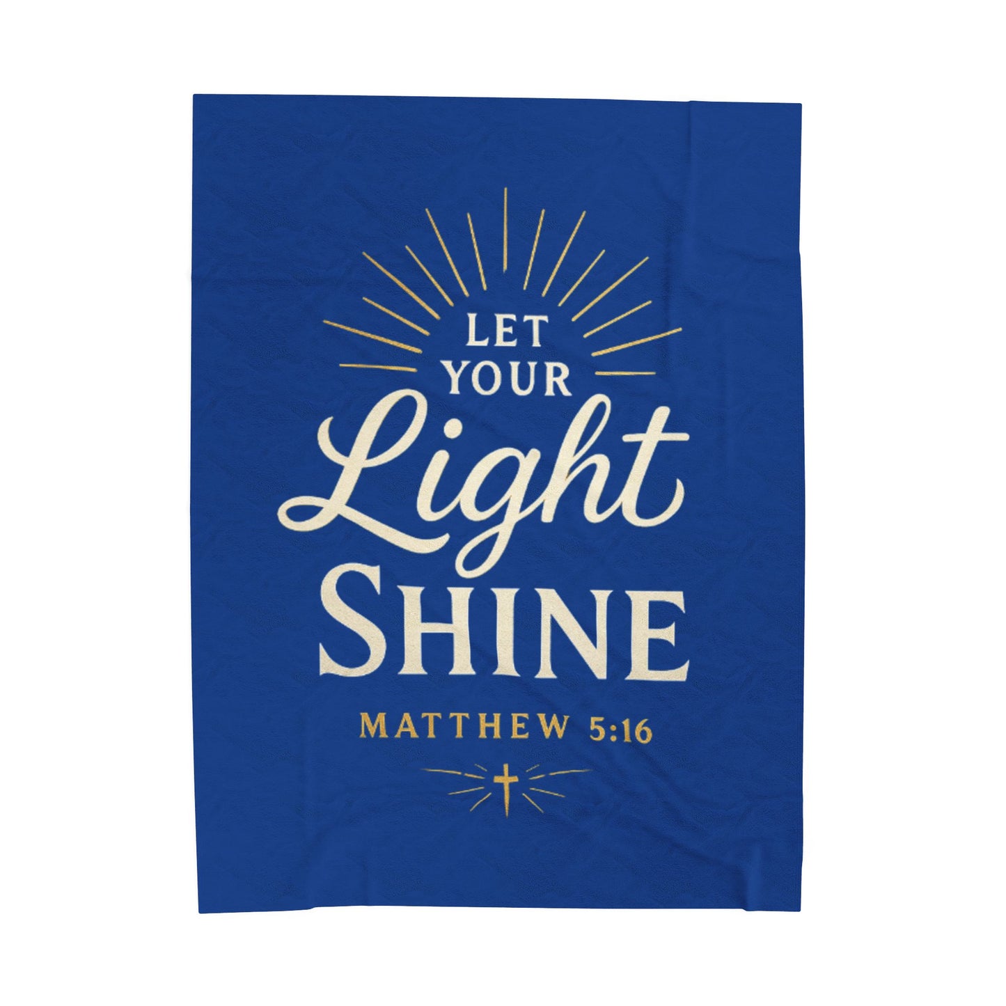 Inspirational Velveteen Plush Blanket - Light Shine Bible Verse