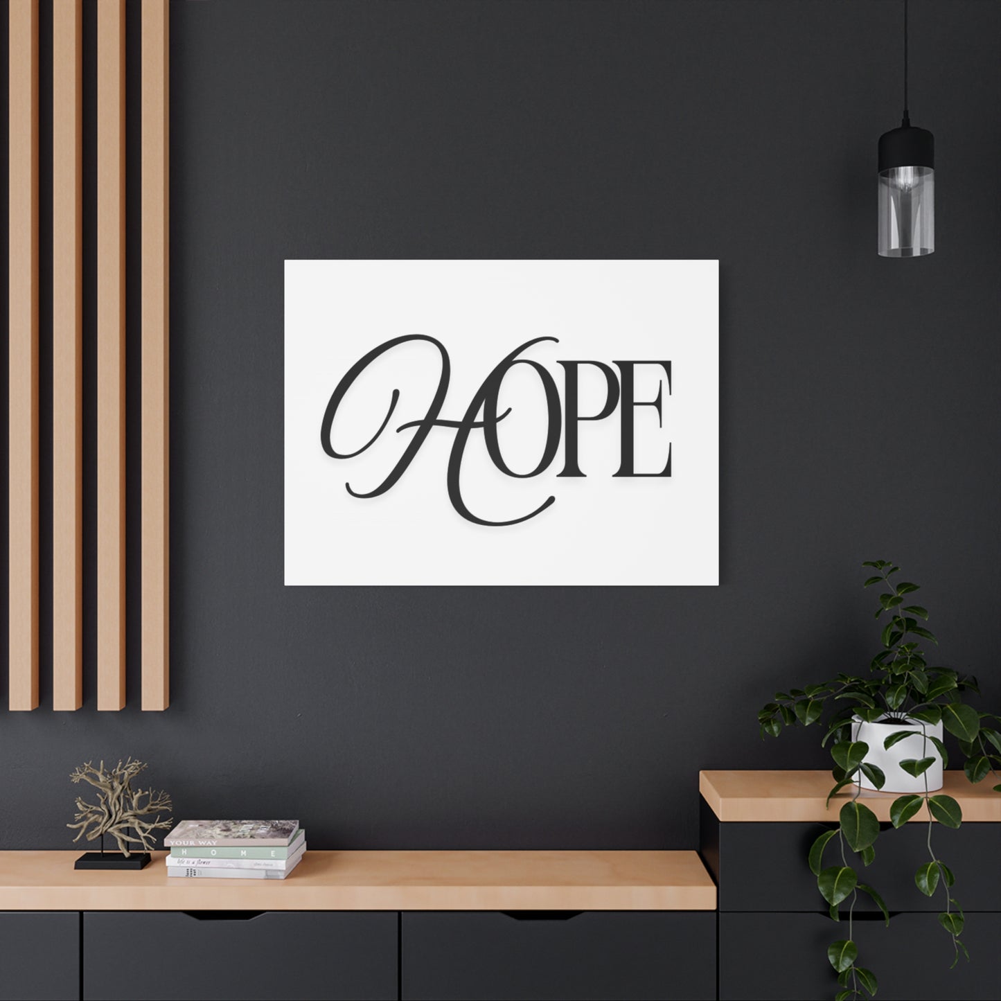 Hope Script Wall Art Canvas | Matte Stretched Canvas