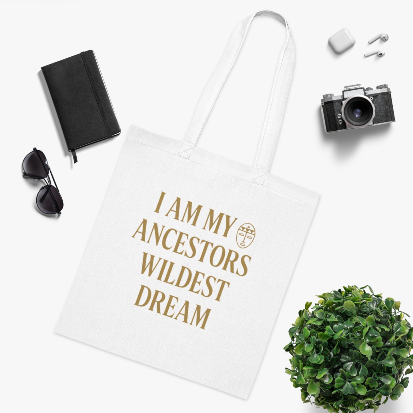 Ancestors' Dream Cotton Tote | Eco-Friendly Inspirational Bag