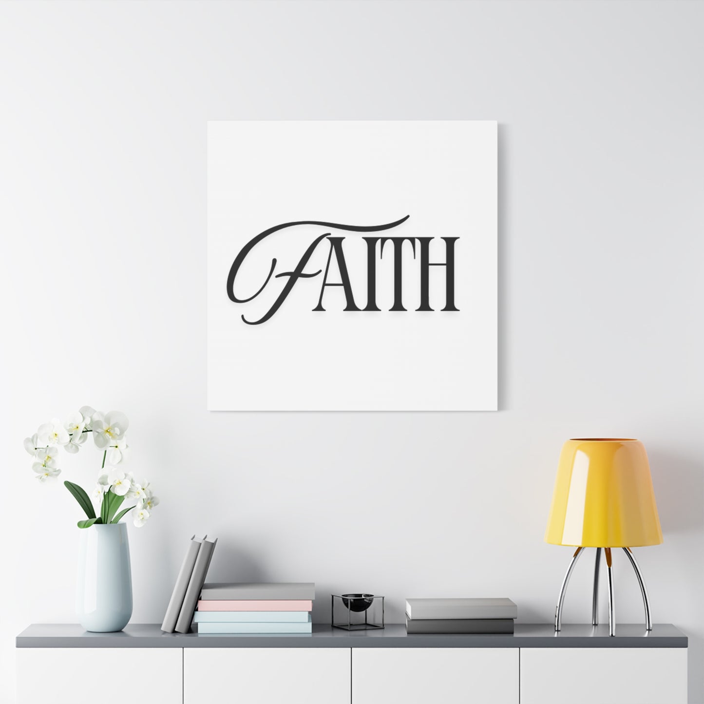 Faith typography wall art Canvas | Matte stretched 1.25"