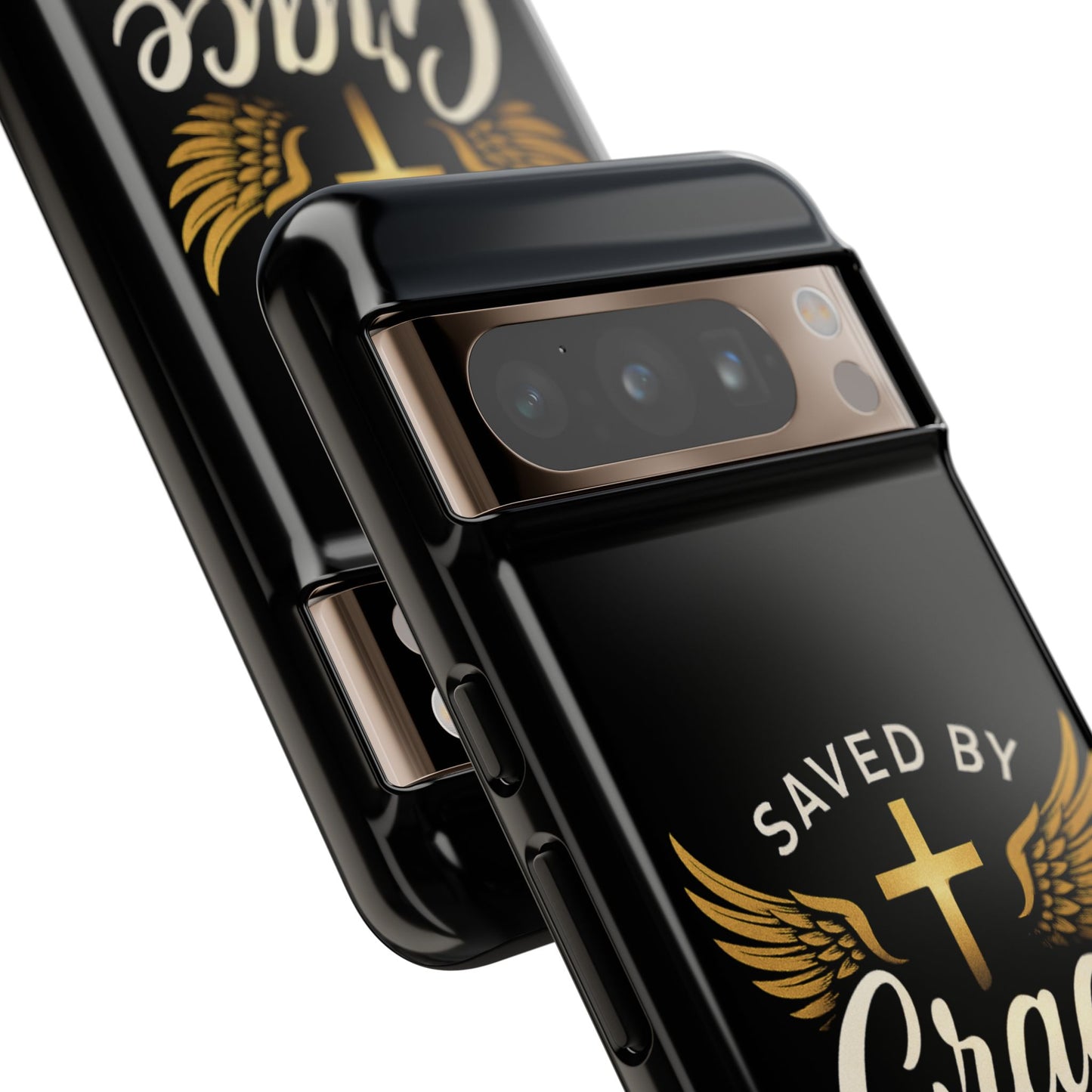 Christian Phone Case - Saved by Grace Design, Unique Gift for Believers, Inspirational Accessory, Stylish Christian Decor