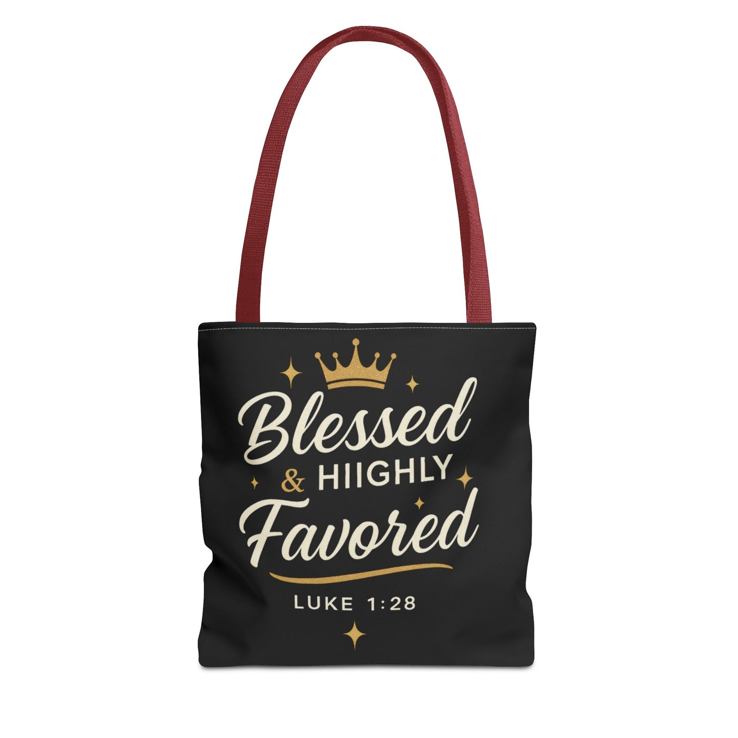 Blessed & Highly Favored Tote Bag | Inspirational Gift | Church Events | Christian Tote | Motivational Bag | Faith-Based Accessory