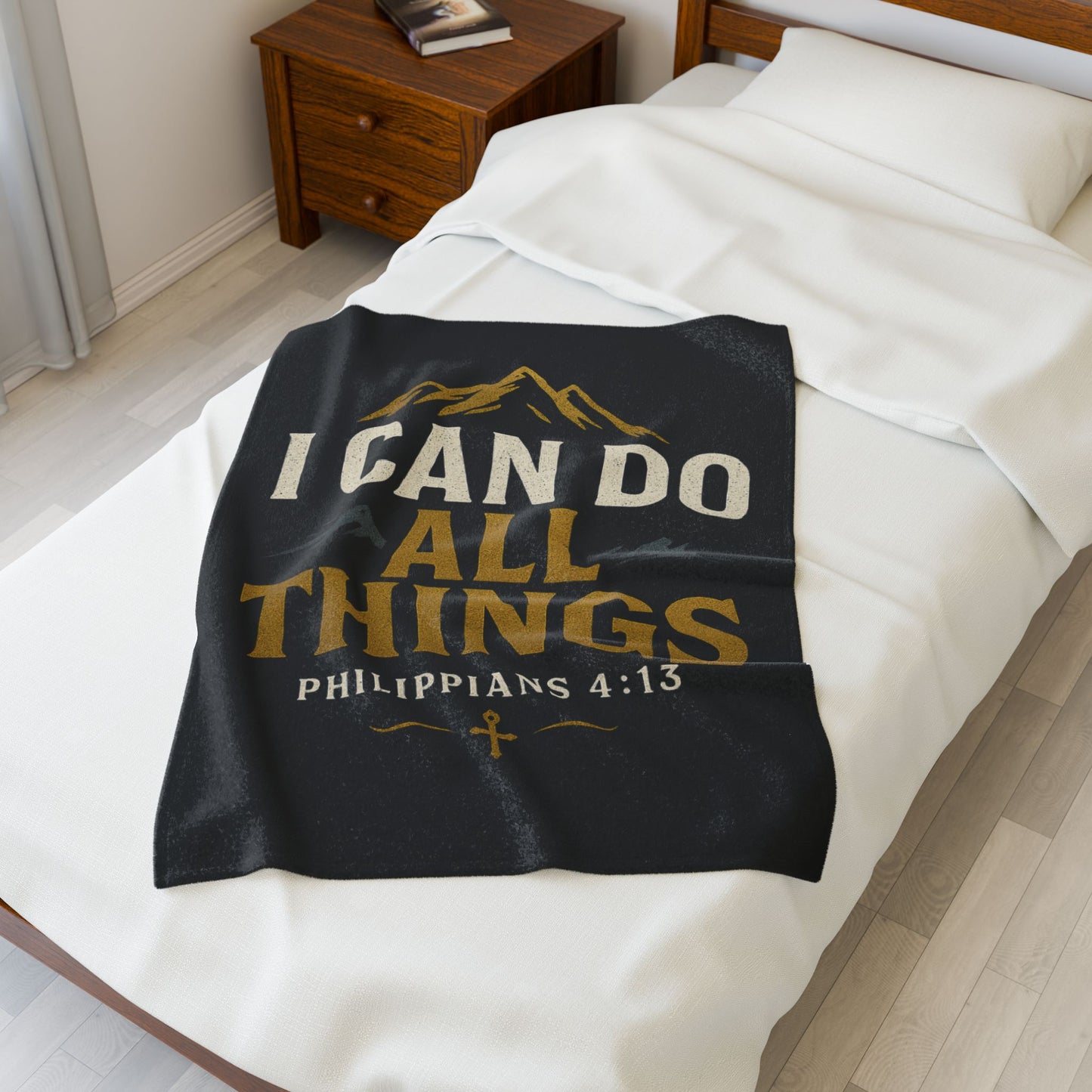 Inspirational Velveteen Plush Blanket with 'I Can Do All Things' Quote, Cozy Living Room Decor, Motivational Gift, Perfect for Home & [...]
