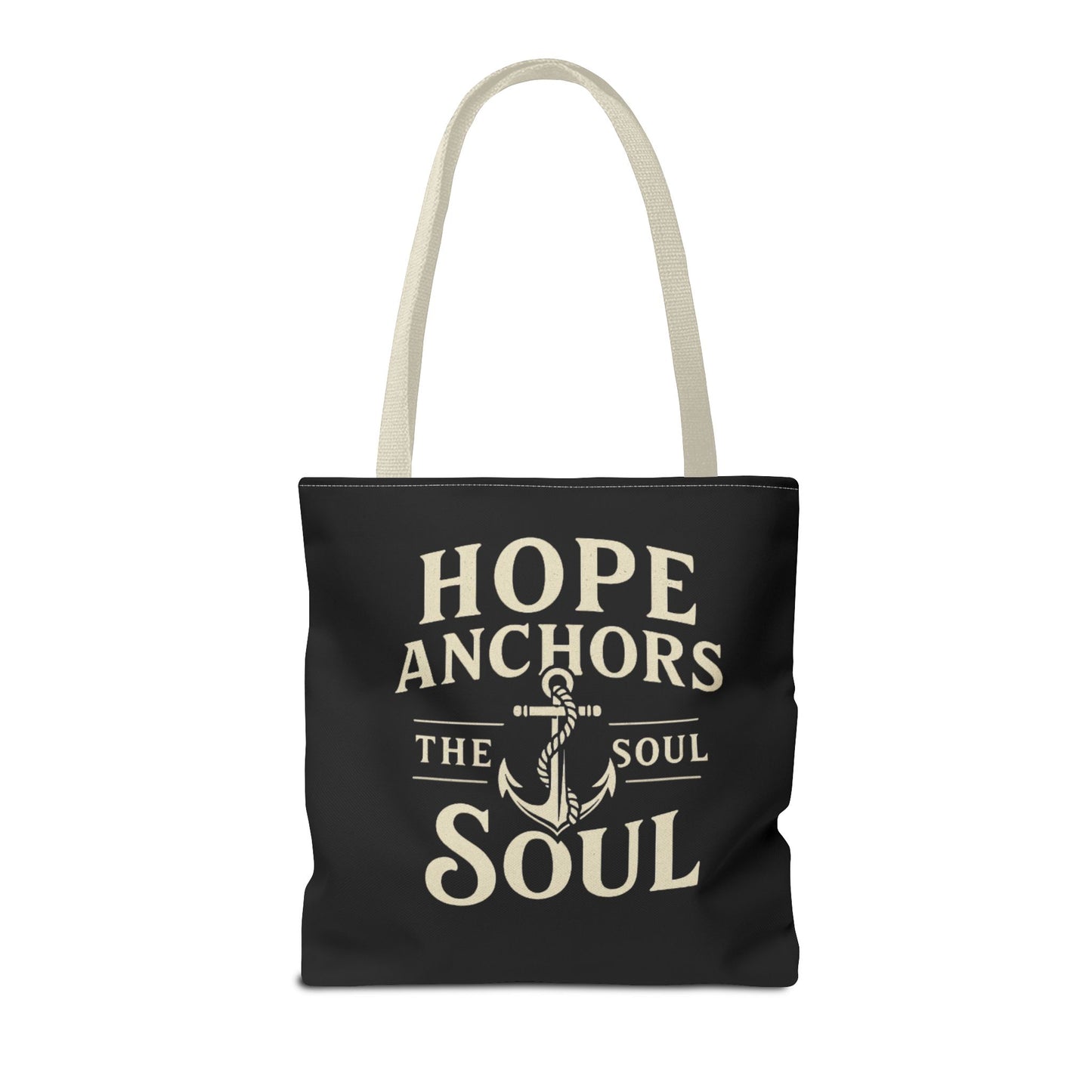 Inspirational Tote Bag - Hope Anchors the Soul, Everyday Use, Beach Bag, Travel Companion