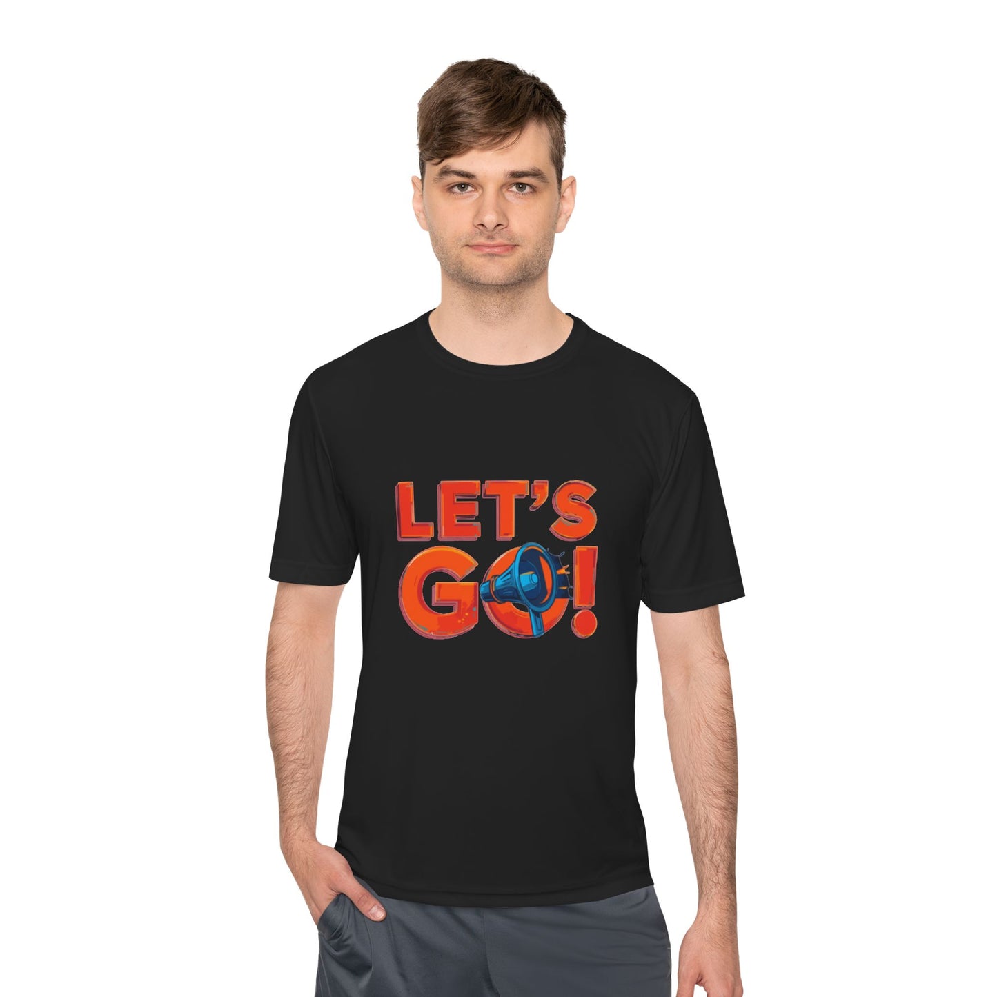 LET'S GO! Momentum Graphic Tee | Lightweight Polyester Athletic Shirt