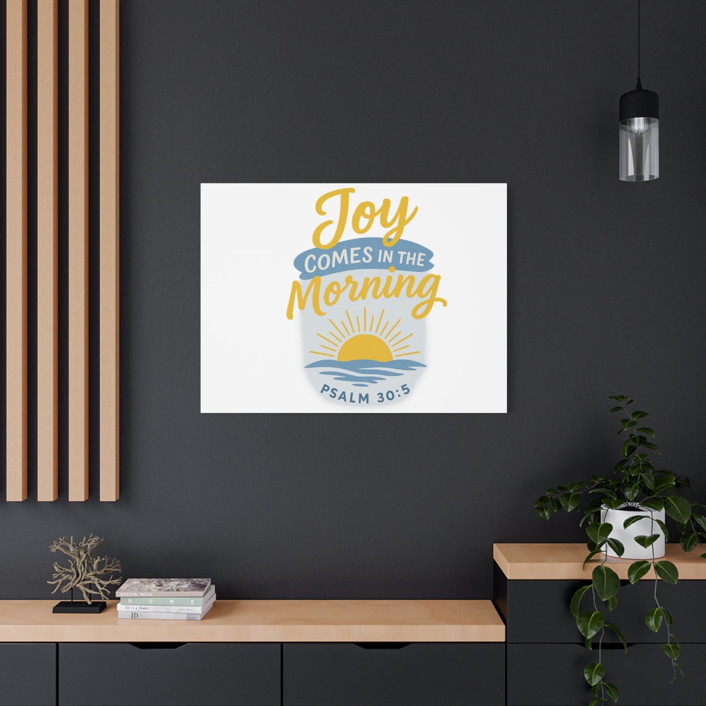 Joy Comes in the Morning Canvas Art | Sunshine Wall Decor, Inspirational Wall Art, Home Blessing Decor, Uplifting Gift, Faith-Based Art