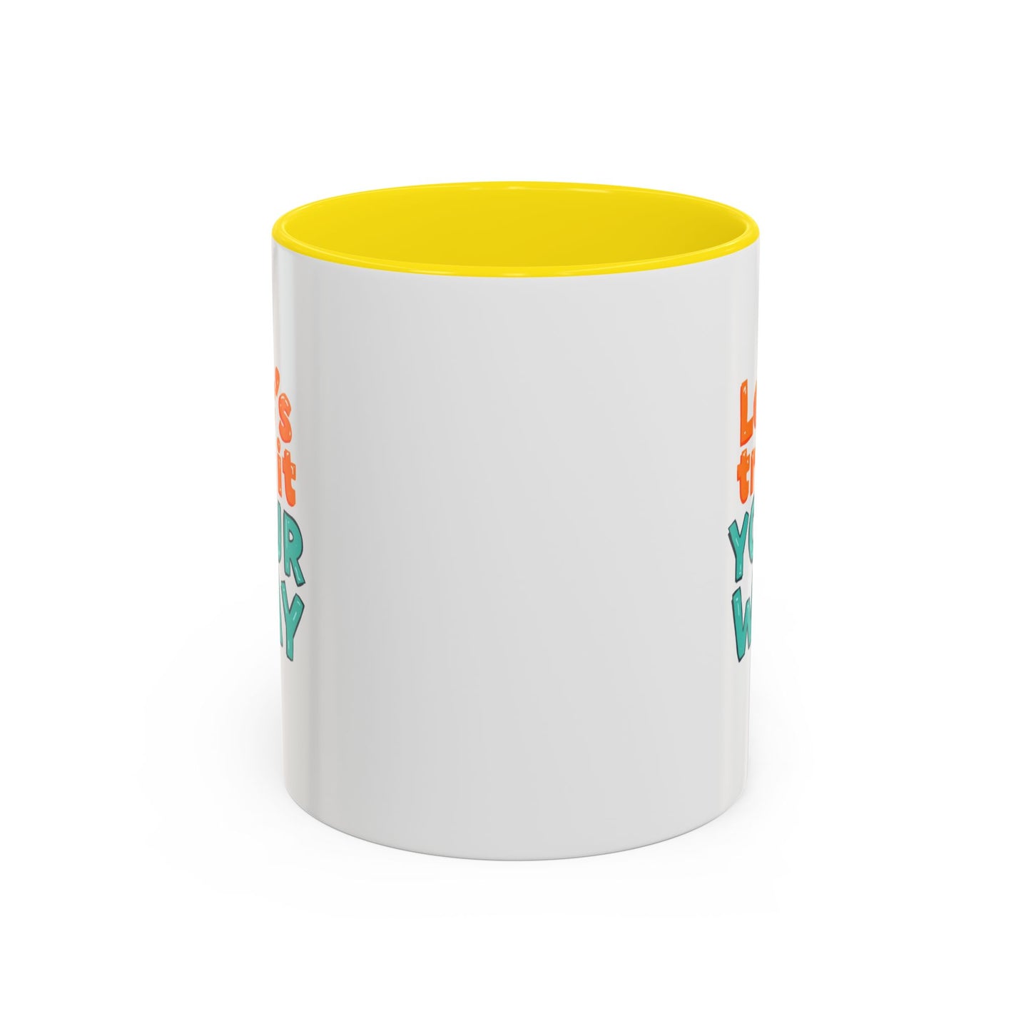 Let’s Try It Your Way Accent Coffee Mug | Typography Retro Colors