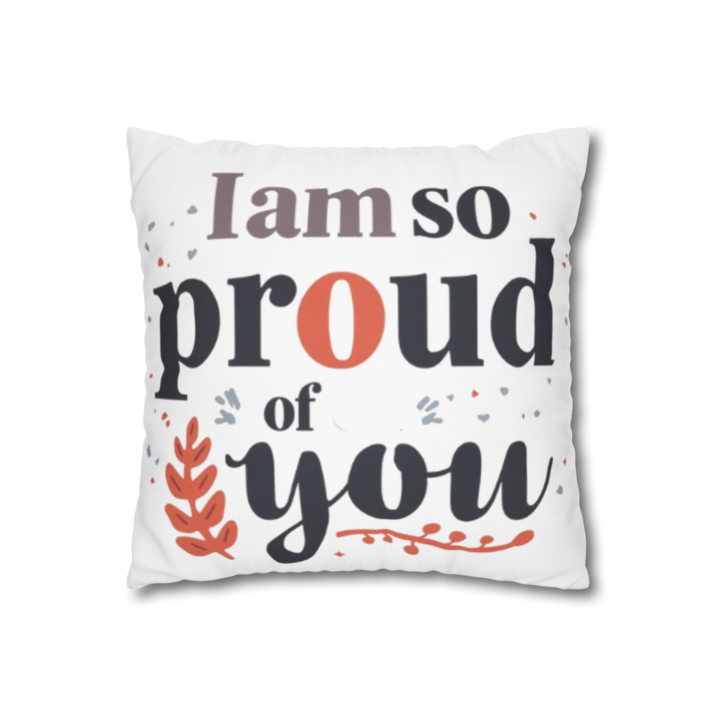 Hand-Lettered Encouragement Square Poly Canvas Pillowcase | Autumn Accents, Double-Sided
